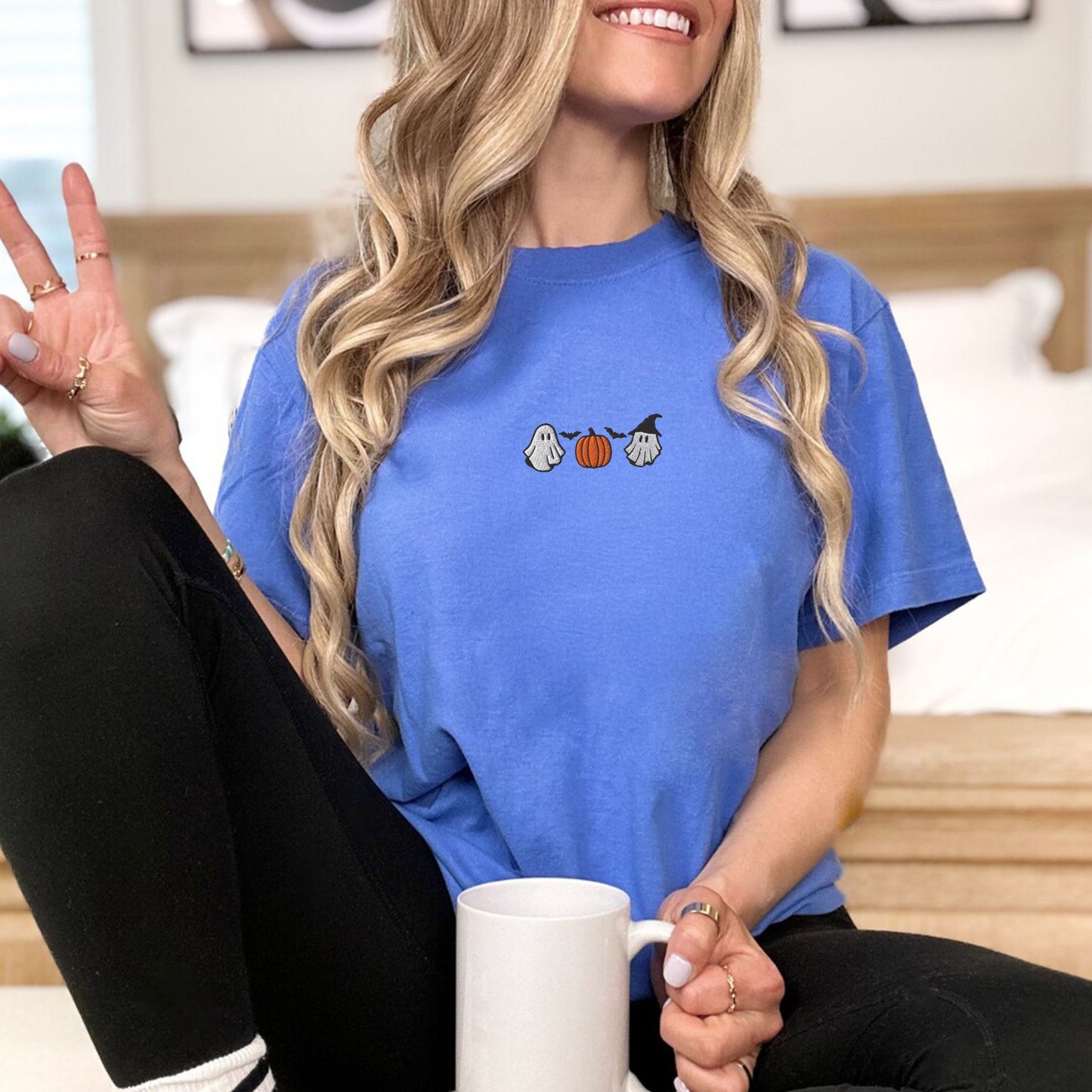 Halloween Cuties Embroidered T-Shirt