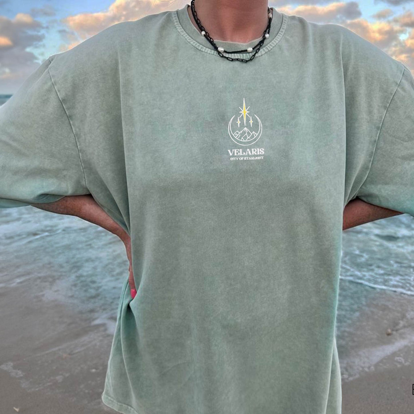 Velaris City of Starlight Embroidered Comfort Colors tee