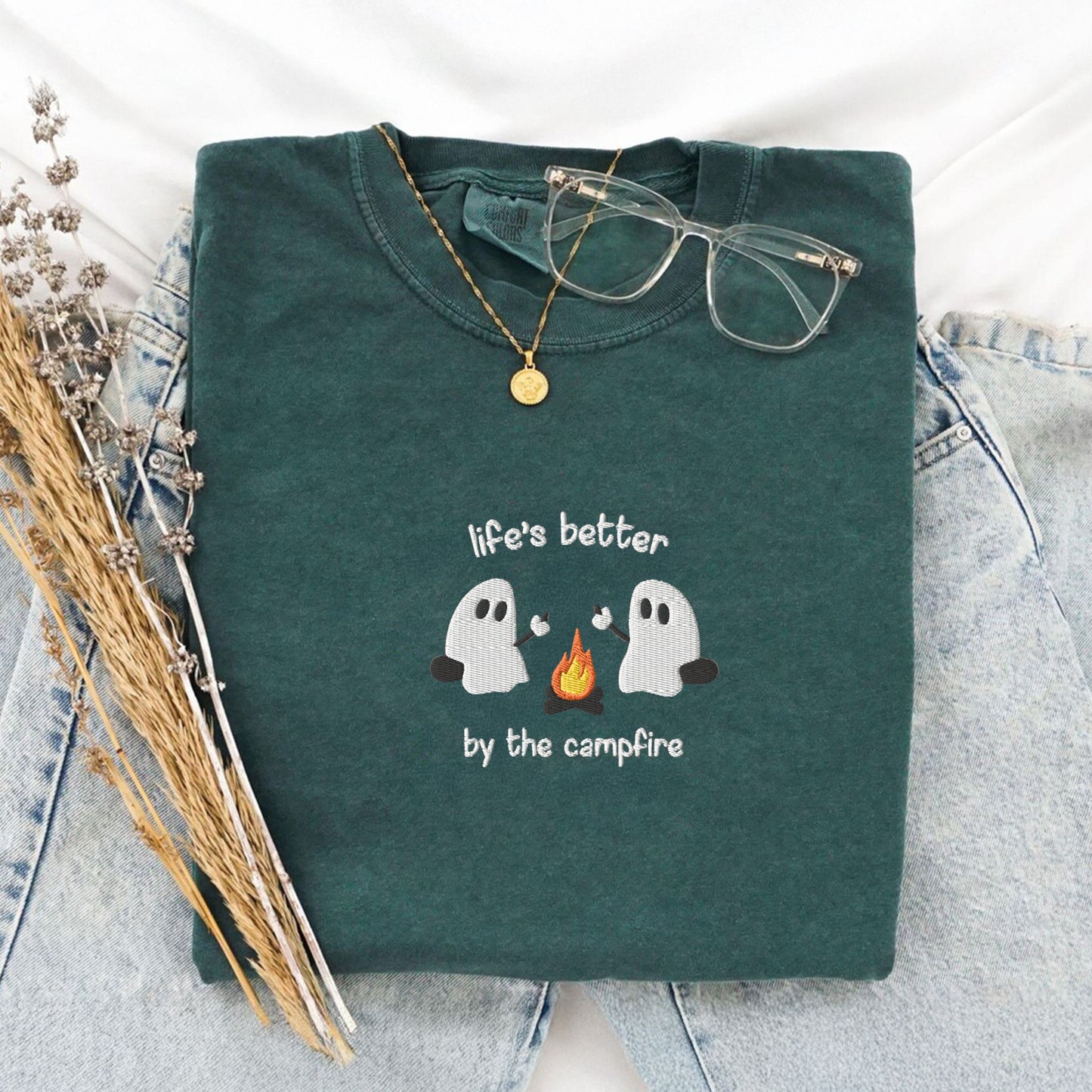 Life’s Better by the Campfire Ghost T-Shirt