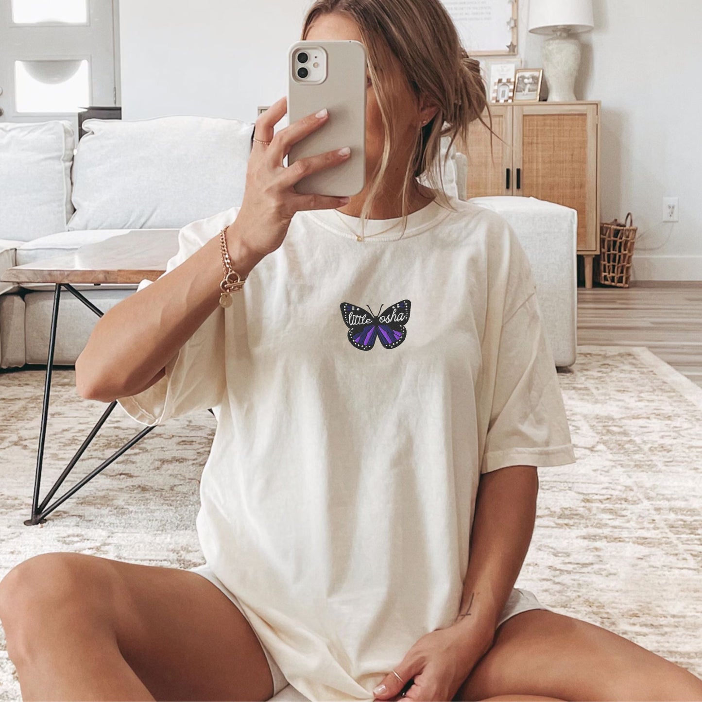 Quicksilver Little Osha Butterfly Embroidered T-Shirt