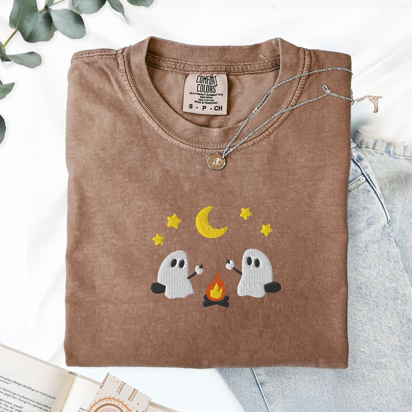 Ghosts Camping Embroidered T-Shirt