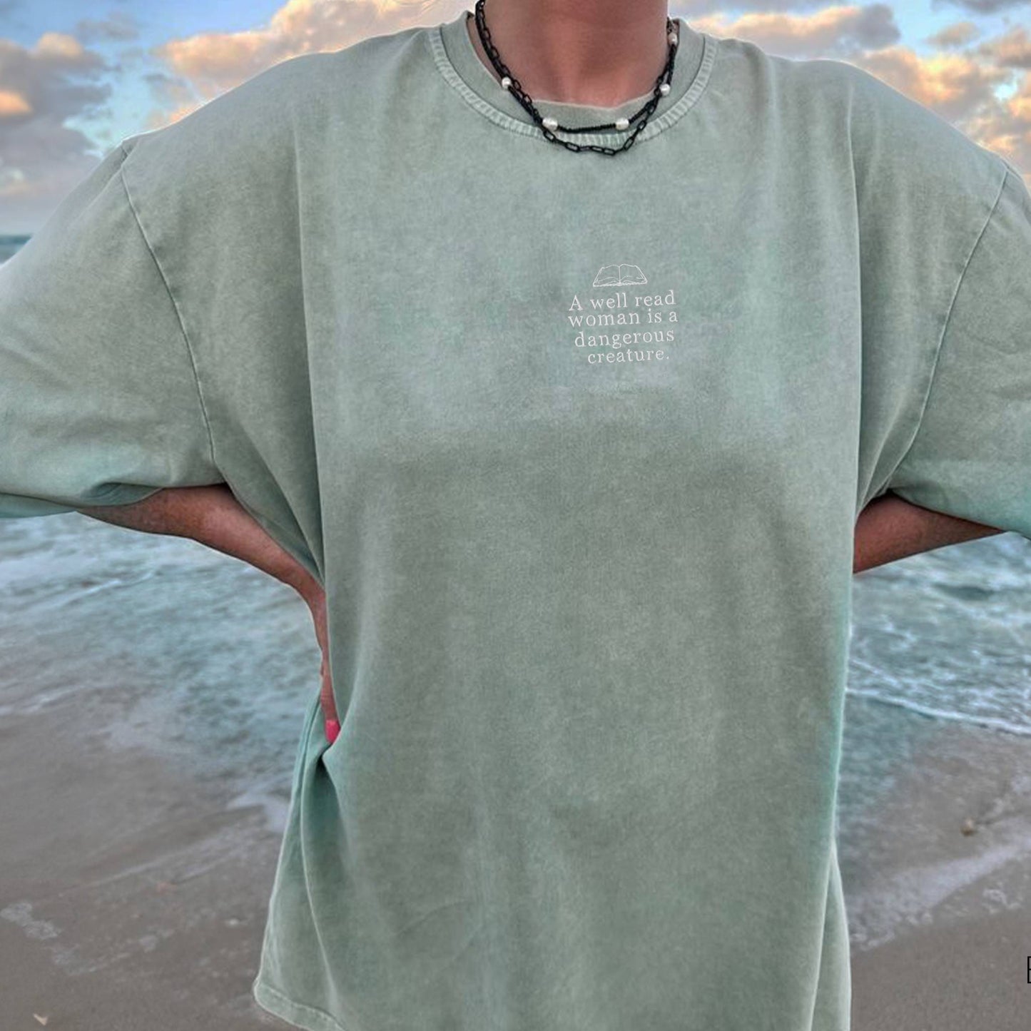My Store A Well Read Woman Is A Dangerous Creature Embroidered Comfort Colors Tee A Well Read Woman Is A Dangerous Creature Embroidered Comfort Colors Tee