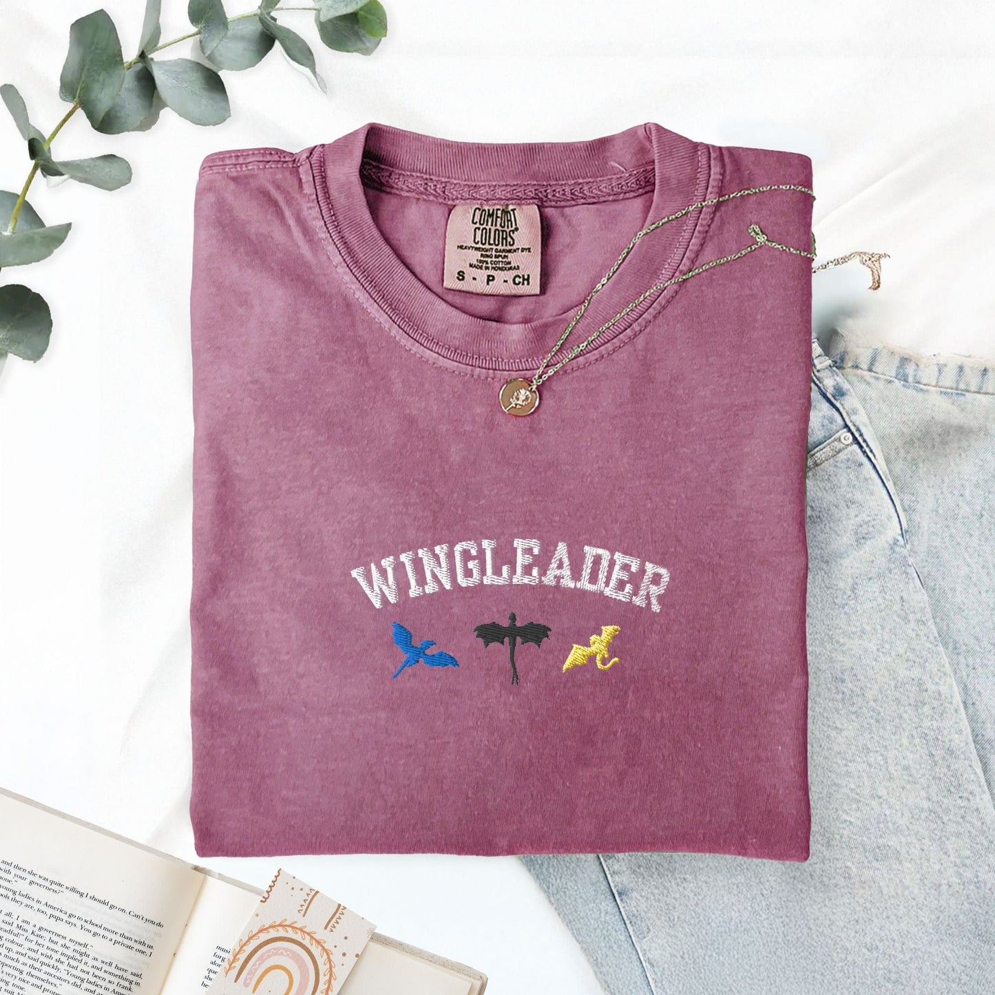 My Store Wingleader Embroidered Dragons Comfort Colors Tshirt Wingleader Embroidered Dragons Comfort Colors Tshirt