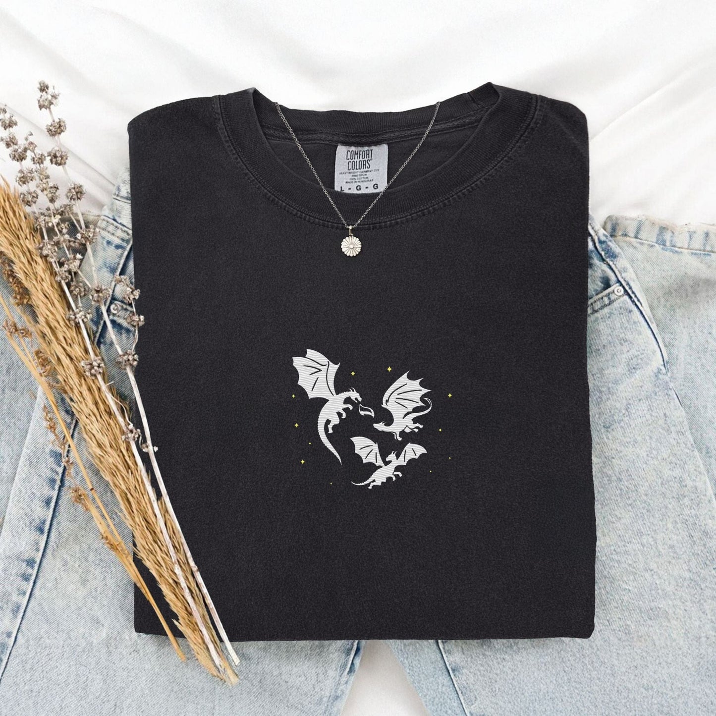 My Store Embroidered Dragons T-Shirt Embroidered Dragons T-Shirt