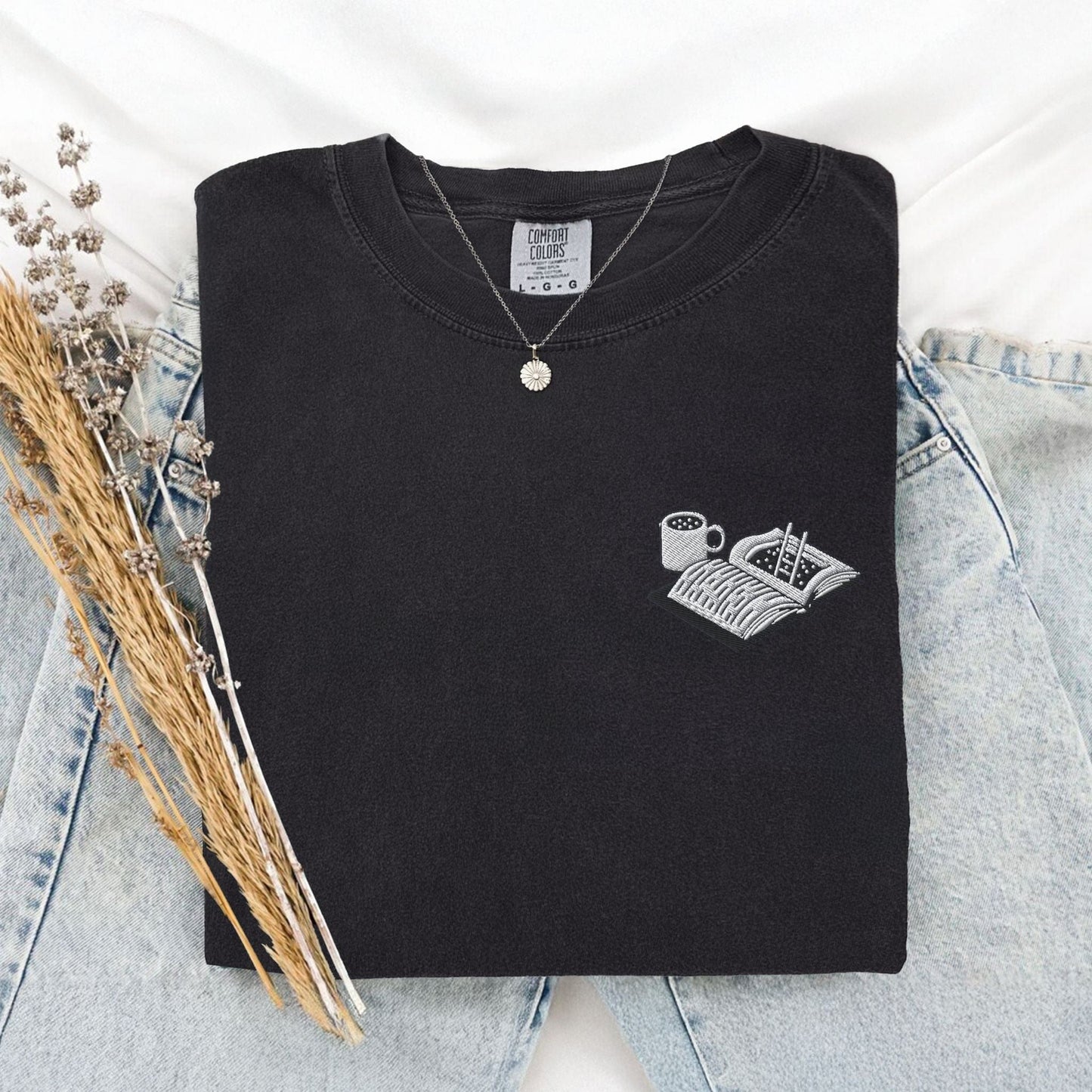 My Store Embroidered Reading is Magic T-Shirt Embroidered Reading is Magic T-Shirt