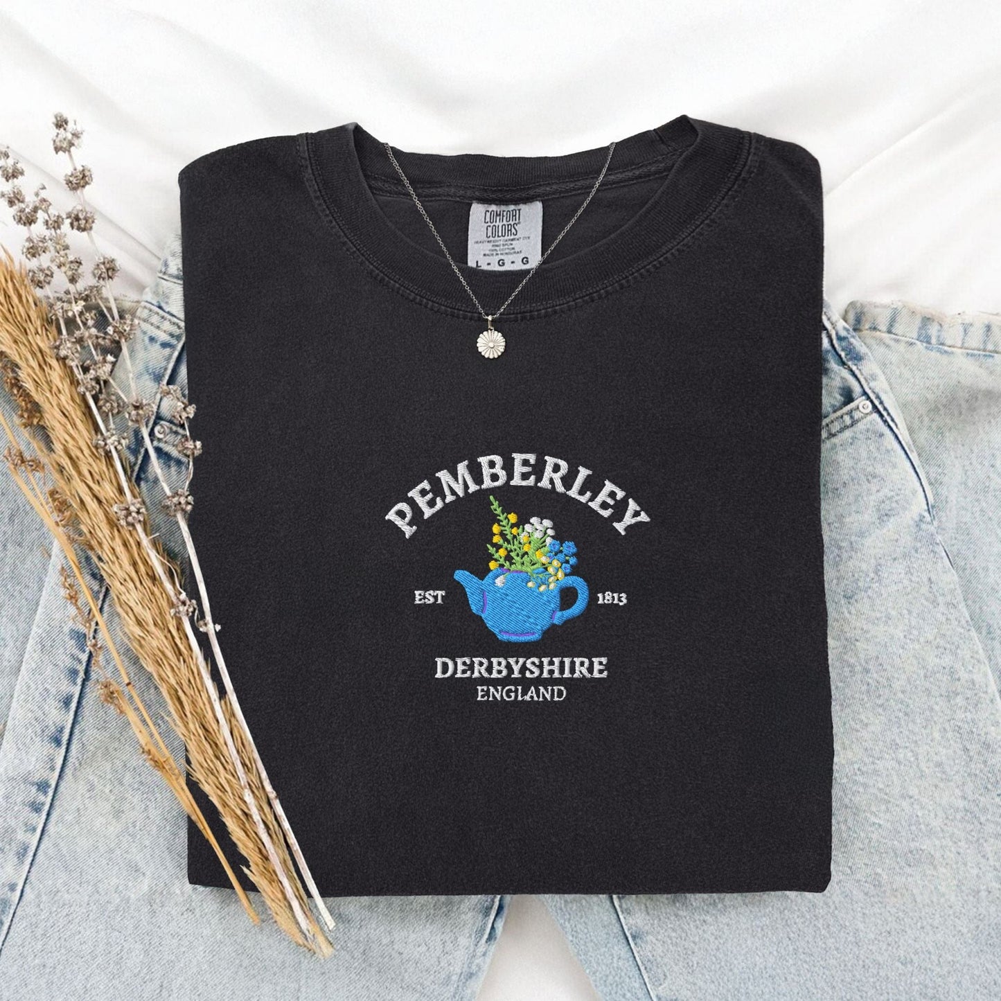 My Store Pemberley Estate Embroidered Mr Darcy T-Shirt Pemberley Estate Embroidered Mr Darcy T-Shirt