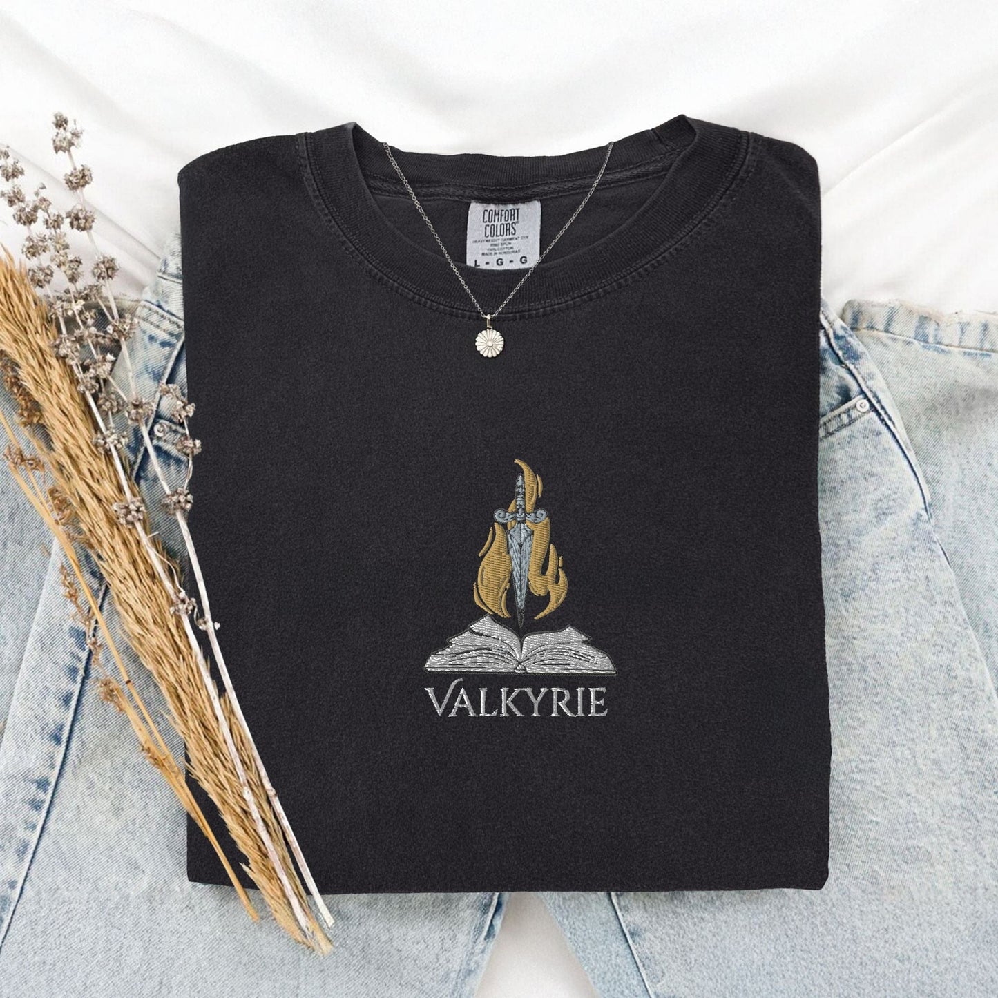 My Store Valkyrie Book Club House of Wind Embroidered TShirt Valkyrie Book Club House of Wind Embroidered TShirt