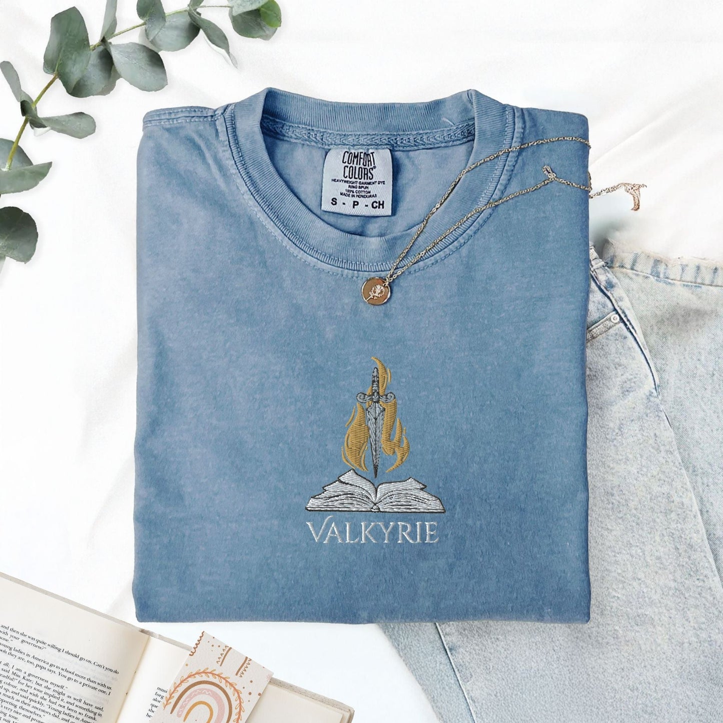 My Store Valkyrie Book Club House of Wind Embroidered TShirt Valkyrie Book Club House of Wind Embroidered TShirt