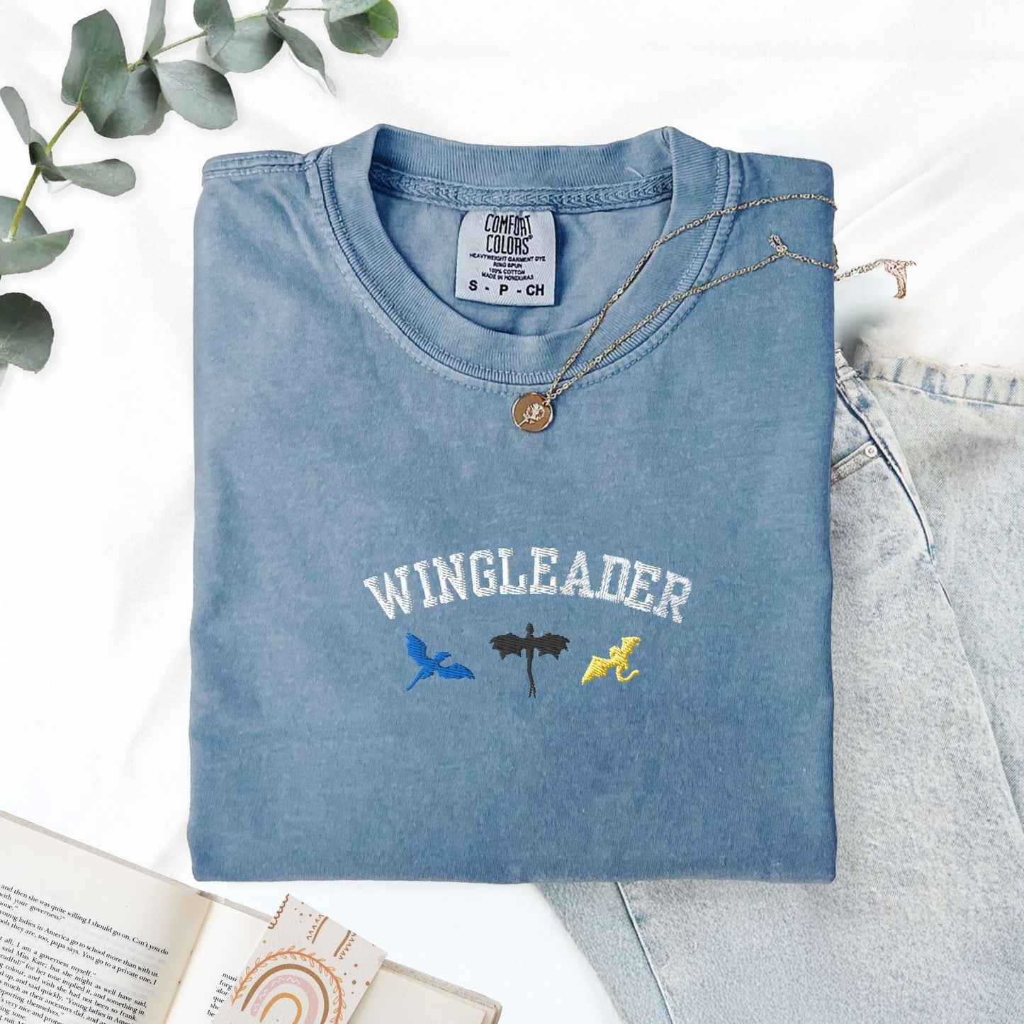 My Store Wingleader Embroidered Dragons Comfort Colors Tshirt Wingleader Embroidered Dragons Comfort Colors Tshirt