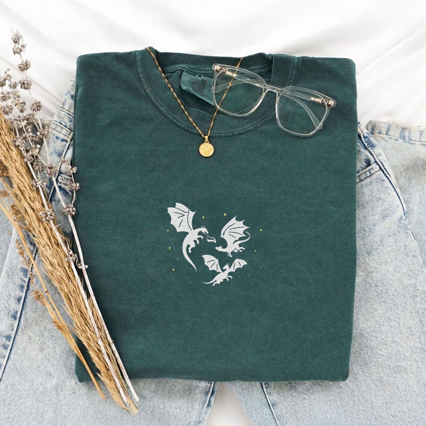 My Store Embroidered Dragons T-Shirt Embroidered Dragons T-Shirt