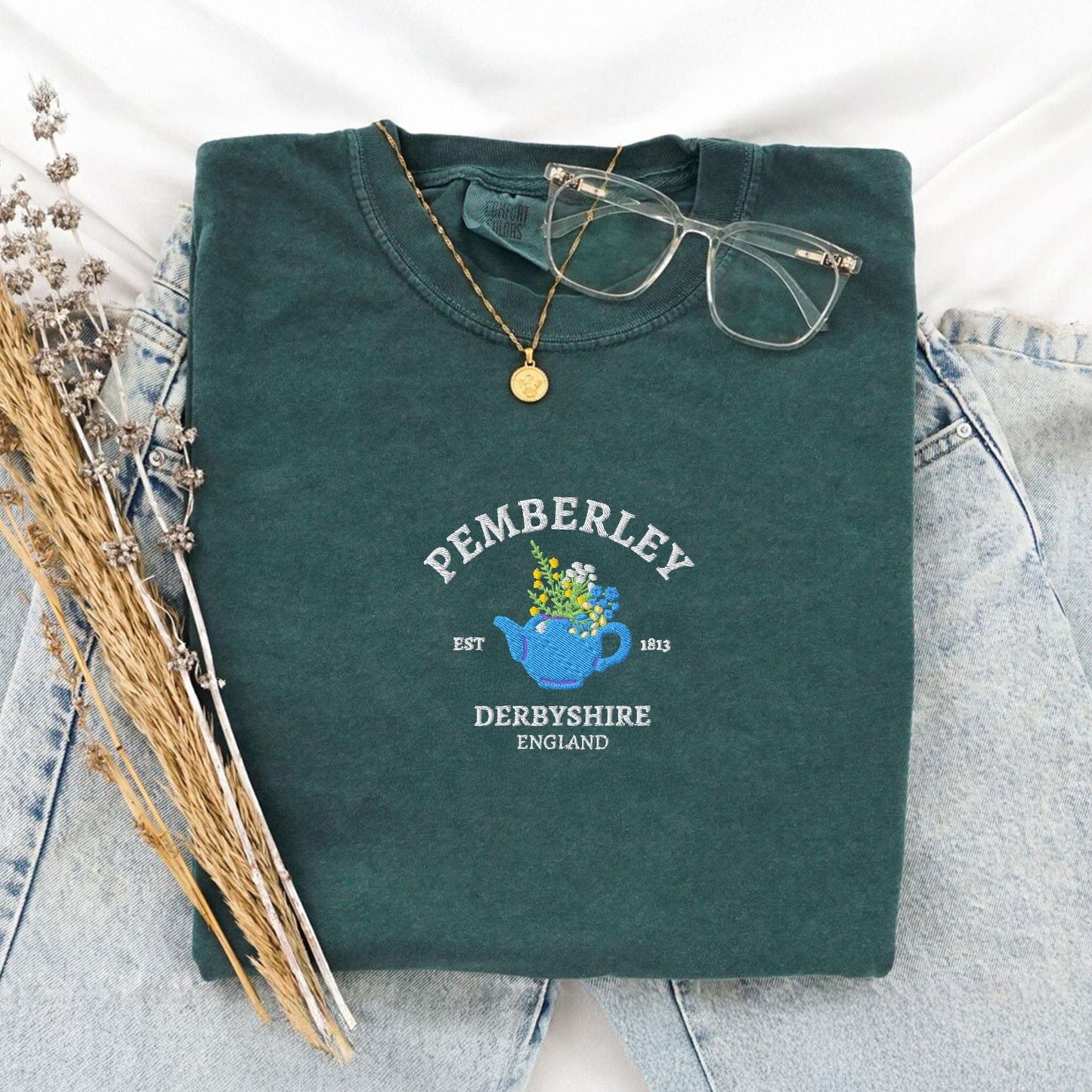 My Store Pemberley Estate Embroidered Mr Darcy T-Shirt Pemberley Estate Embroidered Mr Darcy T-Shirt