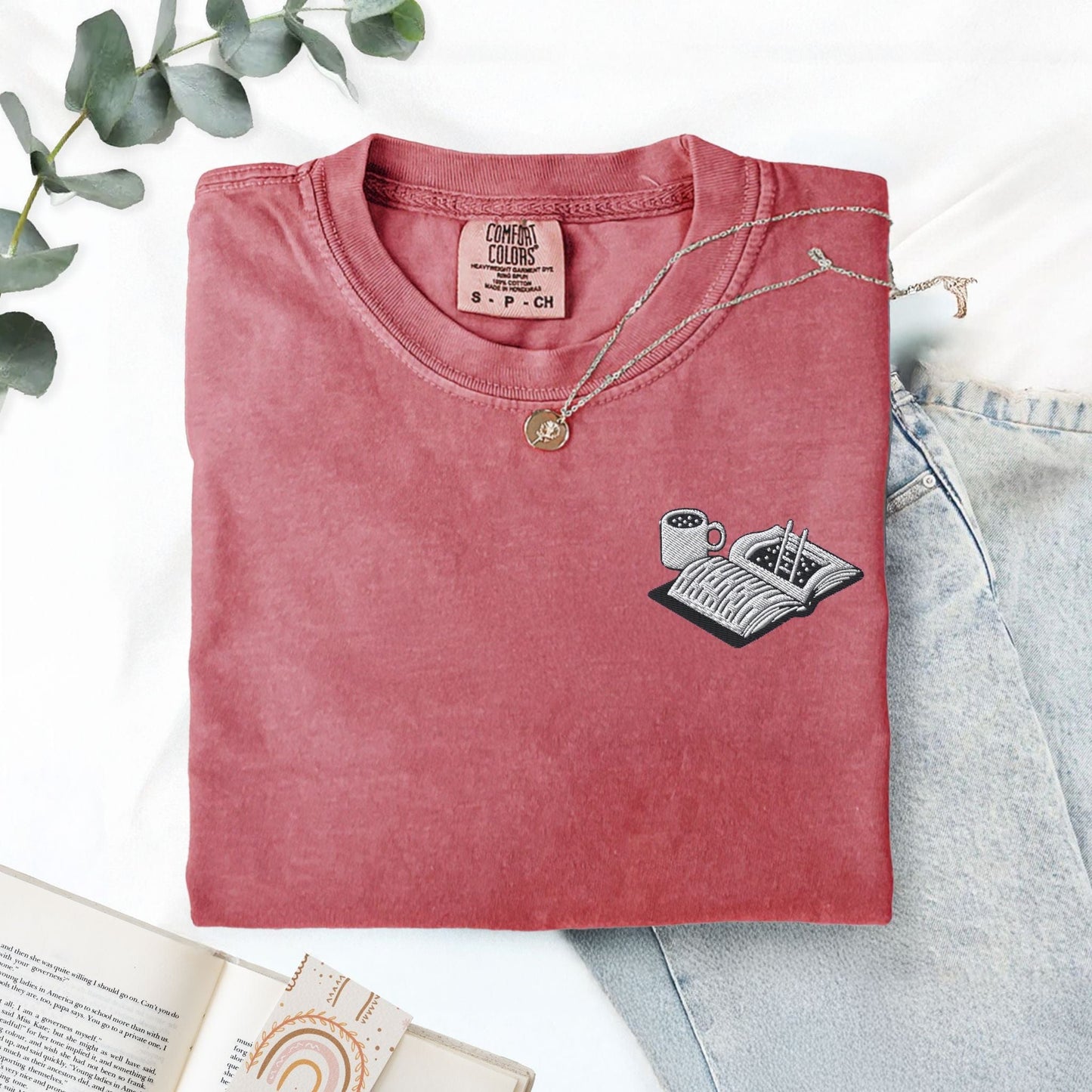My Store Embroidered Reading is Magic T-Shirt Embroidered Reading is Magic T-Shirt