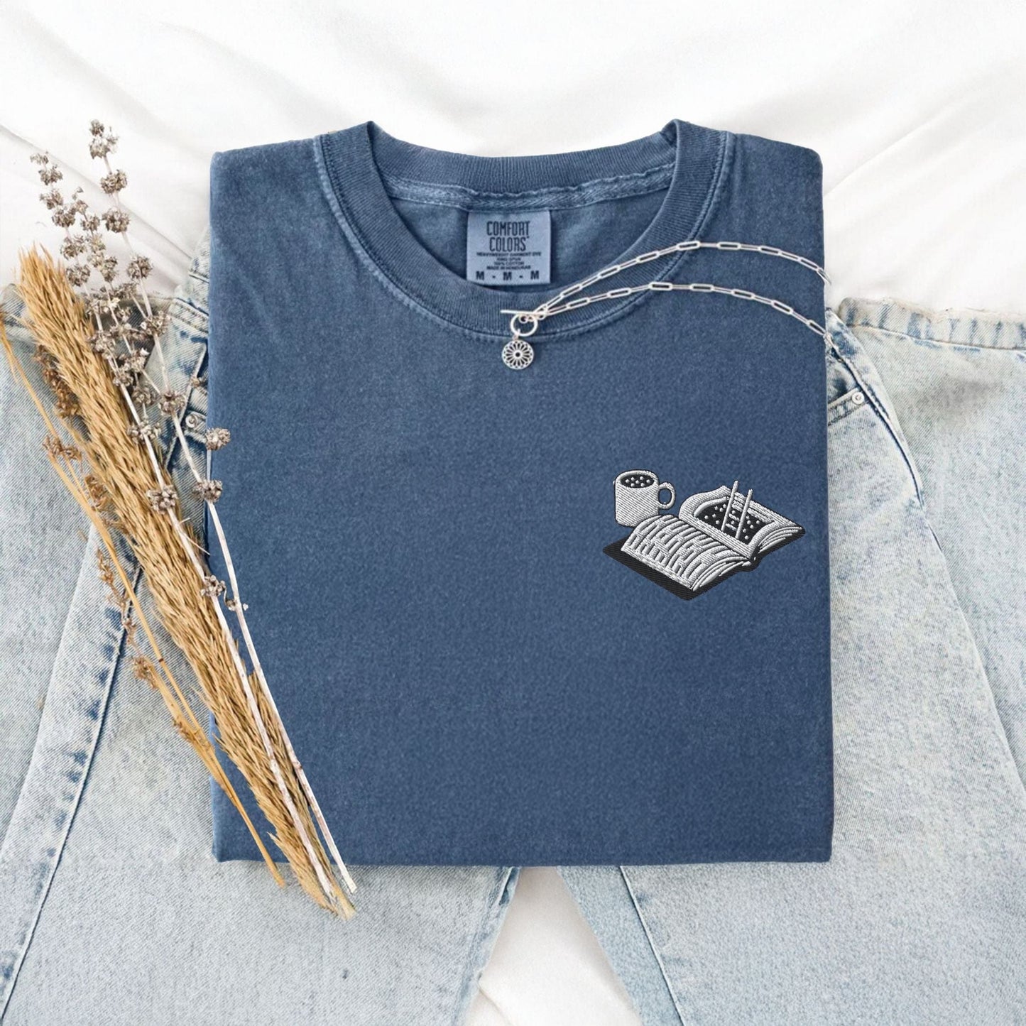 My Store Embroidered Reading is Magic T-Shirt Embroidered Reading is Magic T-Shirt