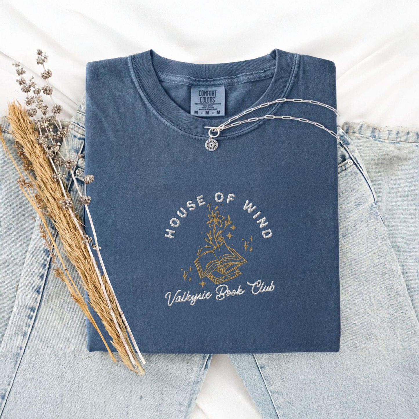 My Store House of Wind Valkyrie Book Club Embroidered T-Shirt House of Wind Valkyrie Book Club Embroidered T-Shirt