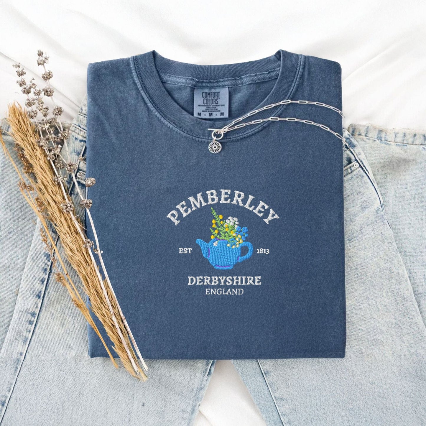My Store Pemberley Estate Embroidered Mr Darcy T-Shirt Pemberley Estate Embroidered Mr Darcy T-Shirt