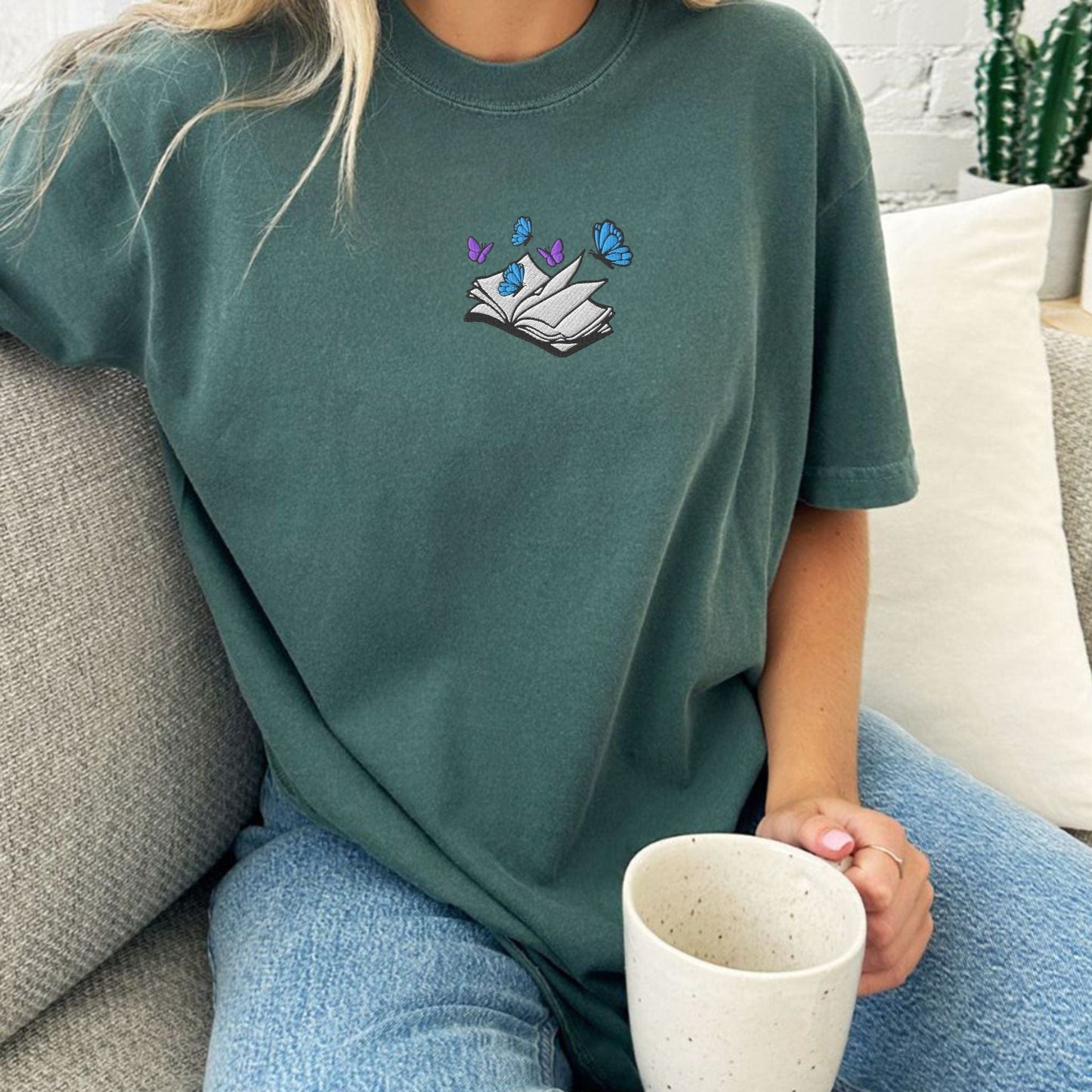 My Store Embroidered Little Osha Book with Butterflies Embroidered Little Osha Book with Butterflies