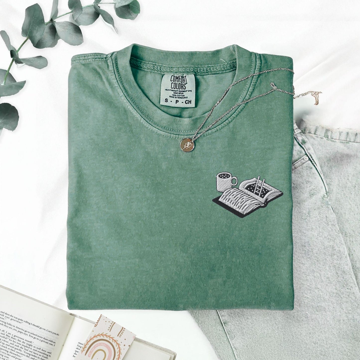 My Store Embroidered Reading is Magic T-Shirt Embroidered Reading is Magic T-Shirt