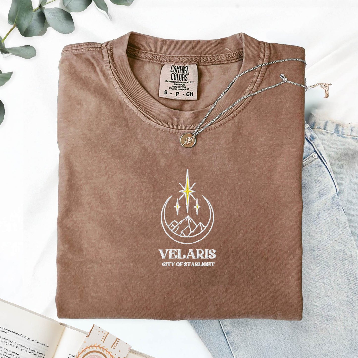 My Store Velaris City of Starlight Embroidered Comfort Colors tee Velaris City of Starlight Embroidered Comfort Colors tee