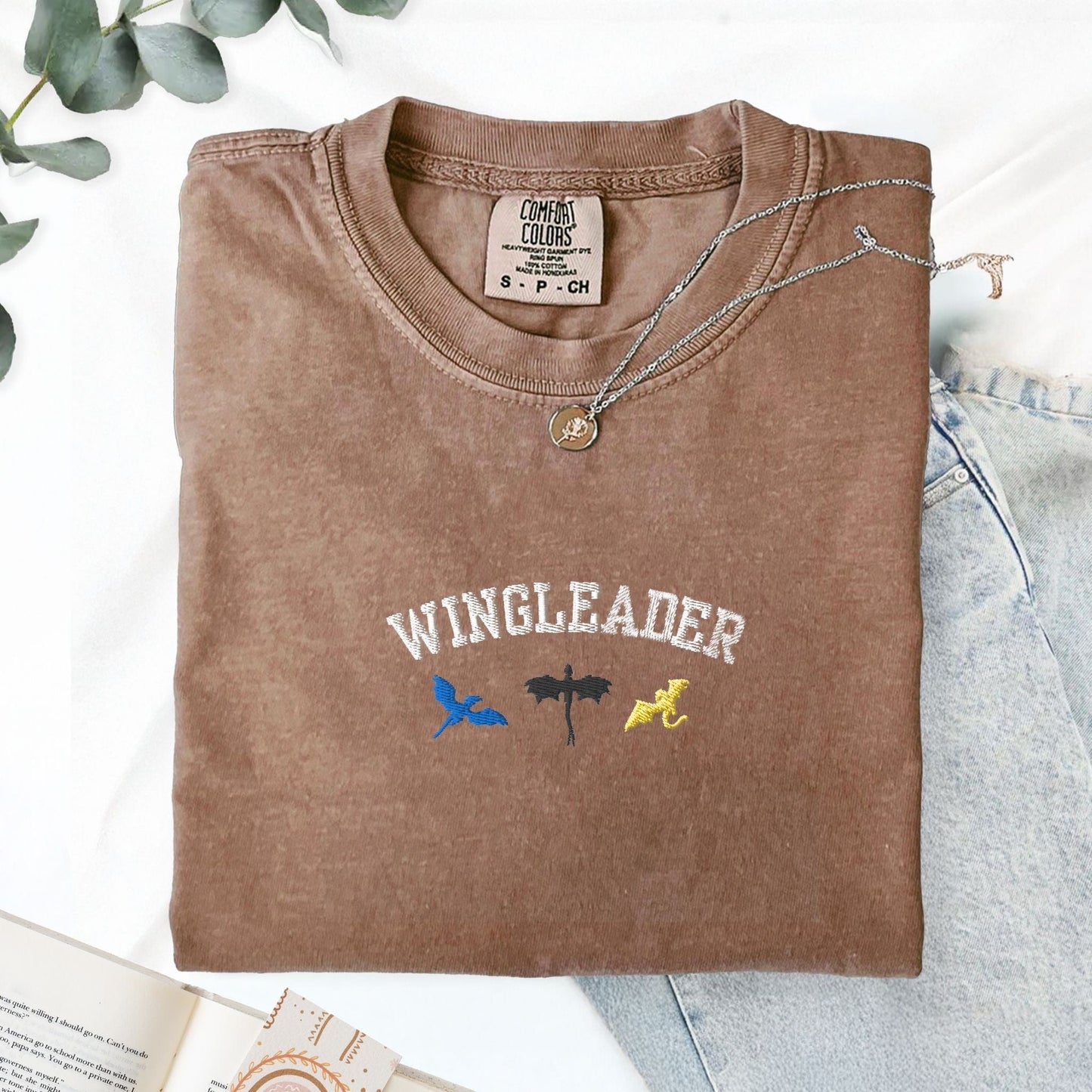My Store Wingleader Embroidered Dragons Comfort Colors Tshirt Wingleader Embroidered Dragons Comfort Colors Tshirt