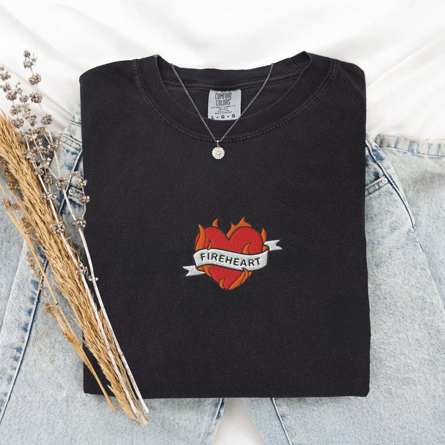 My Store Fireheart Embroidered Fantasy Book T-Shirt Fireheart Embroidered Fantasy Book T-Shirt