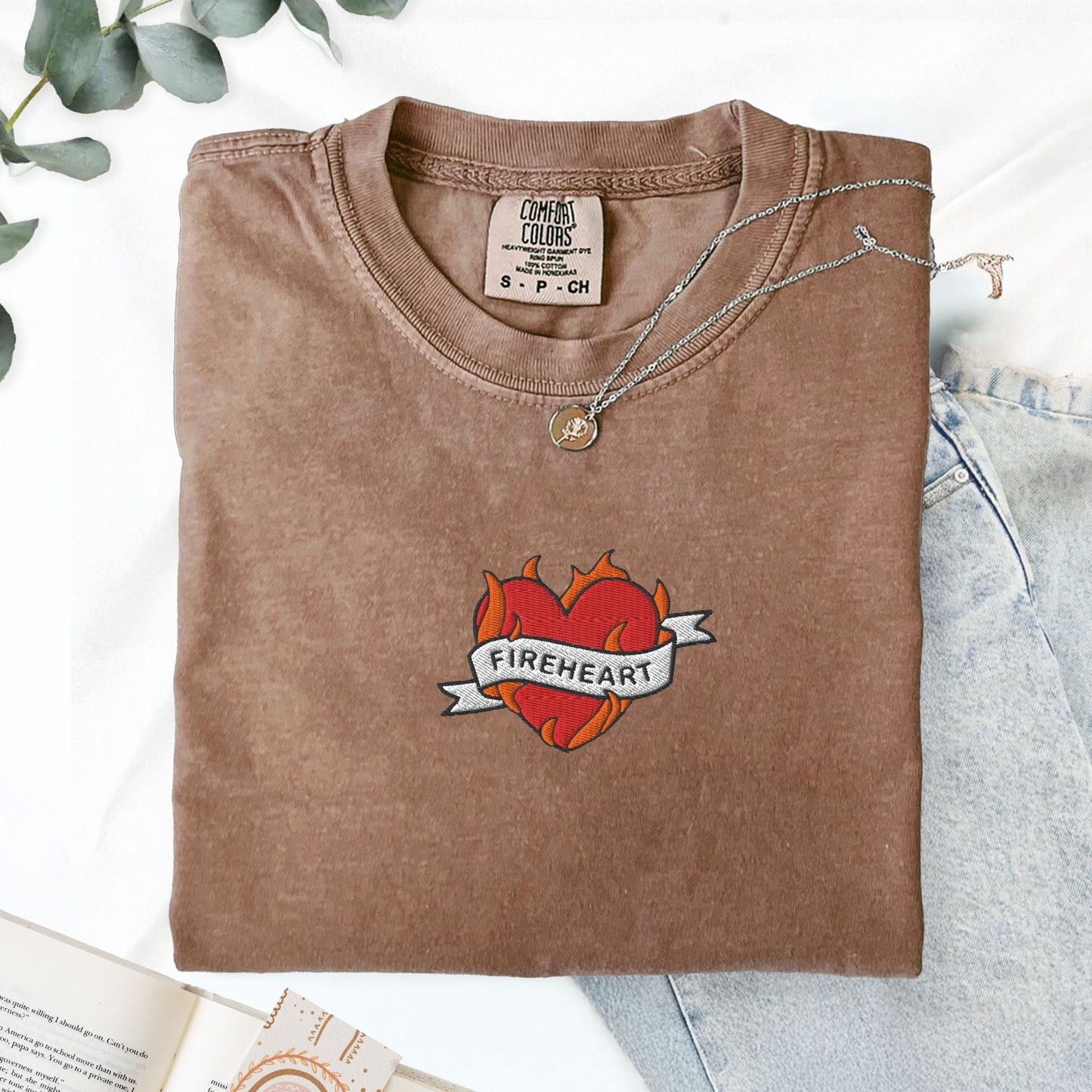 My Store Fireheart Embroidered Fantasy Book T-Shirt Fireheart Embroidered Fantasy Book T-Shirt