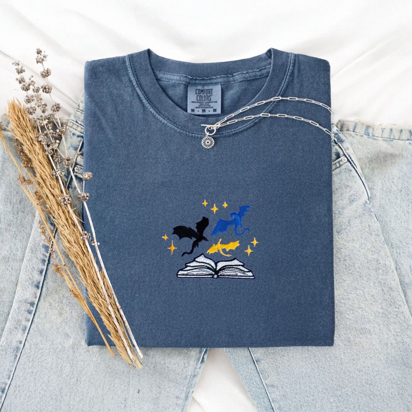 My Store Fourth Wing Embroidered T-Shirt Fourth Wing Embroidered T-Shirt