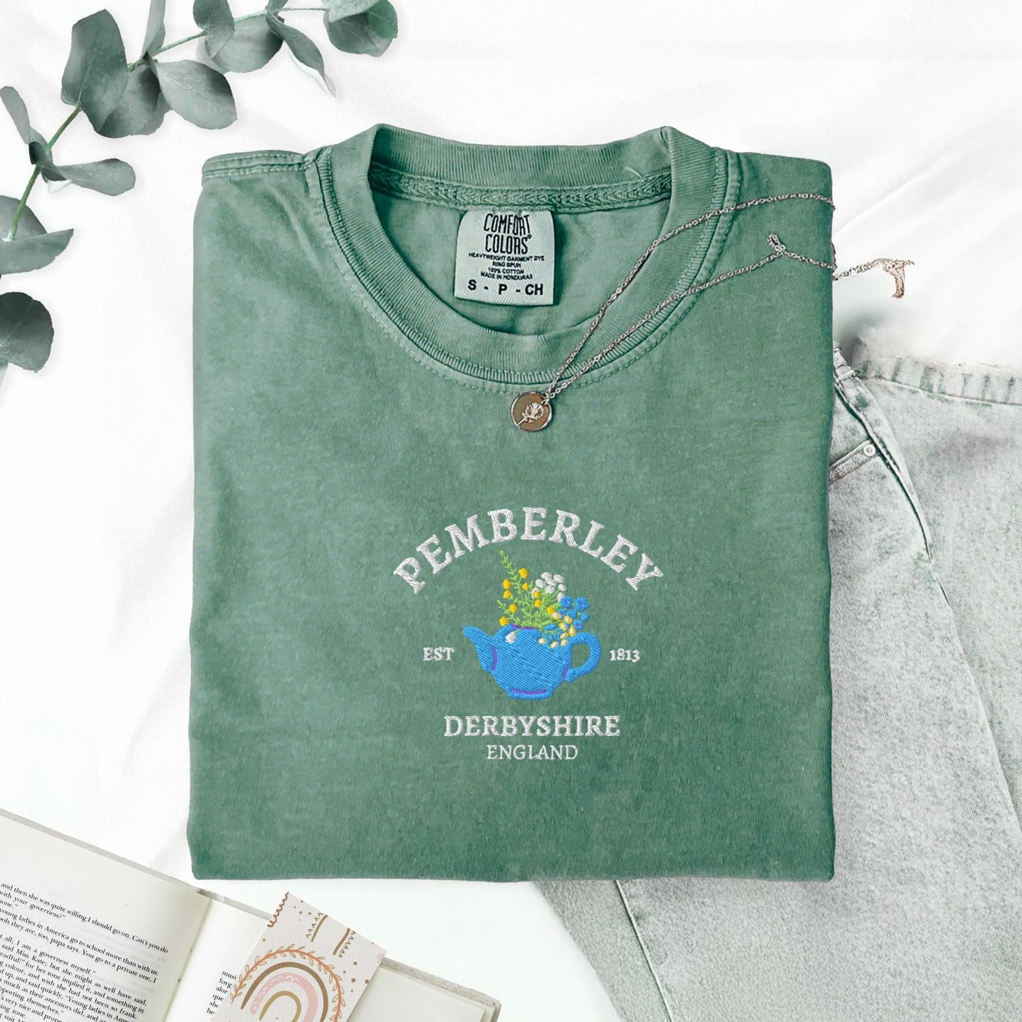 My Store Pemberley Estate Embroidered Mr Darcy T-Shirt Pemberley Estate Embroidered Mr Darcy T-Shirt