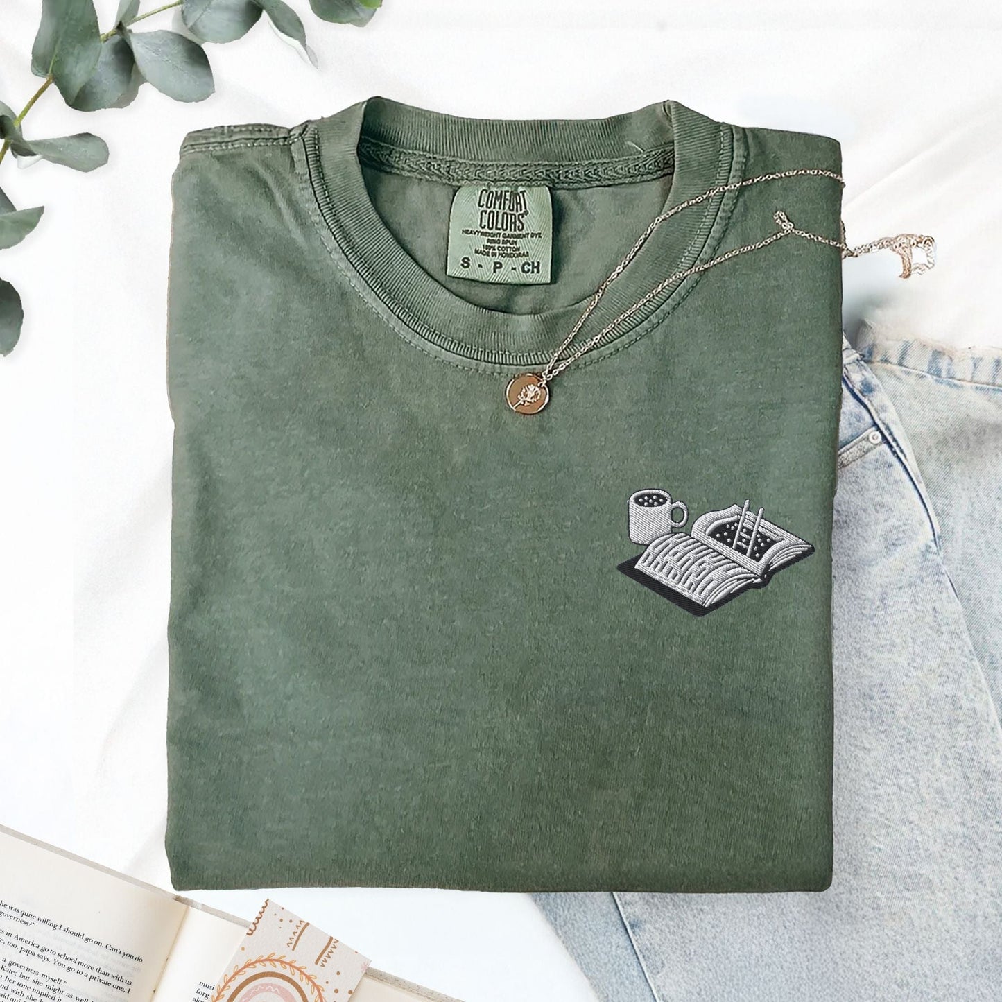 My Store Embroidered Reading is Magic T-Shirt Embroidered Reading is Magic T-Shirt