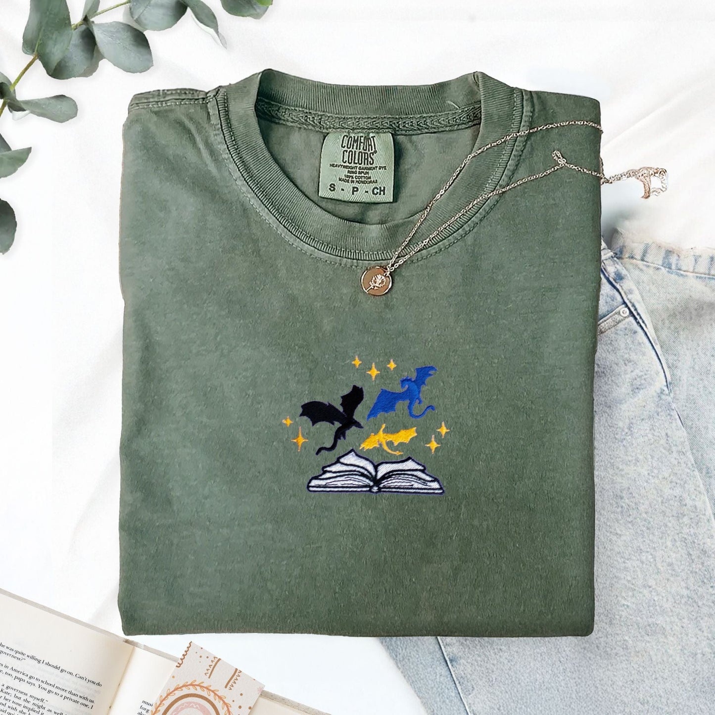 My Store Fourth Wing Embroidered T-Shirt Fourth Wing Embroidered T-Shirt