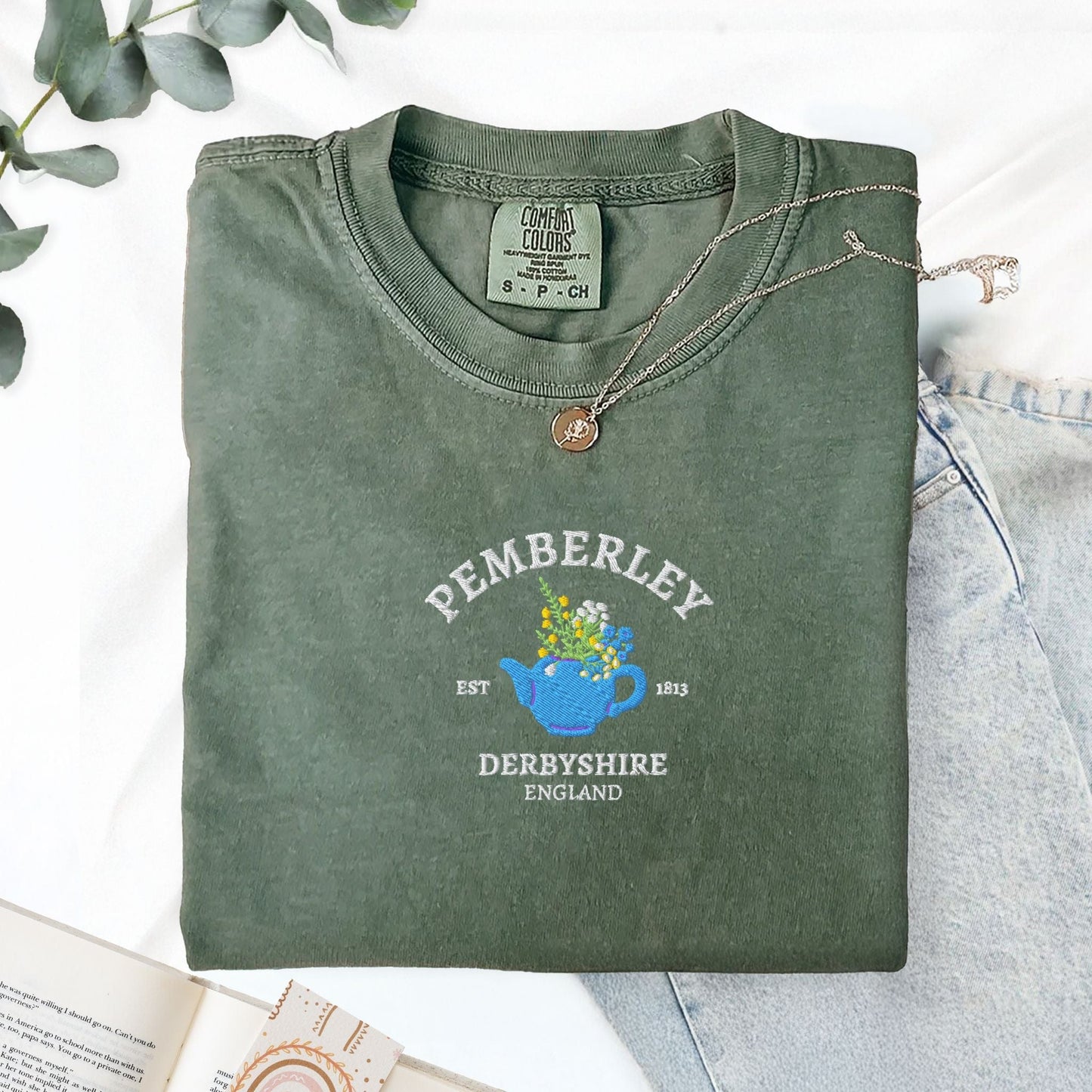 My Store Pemberley Estate Embroidered Mr Darcy T-Shirt Pemberley Estate Embroidered Mr Darcy T-Shirt