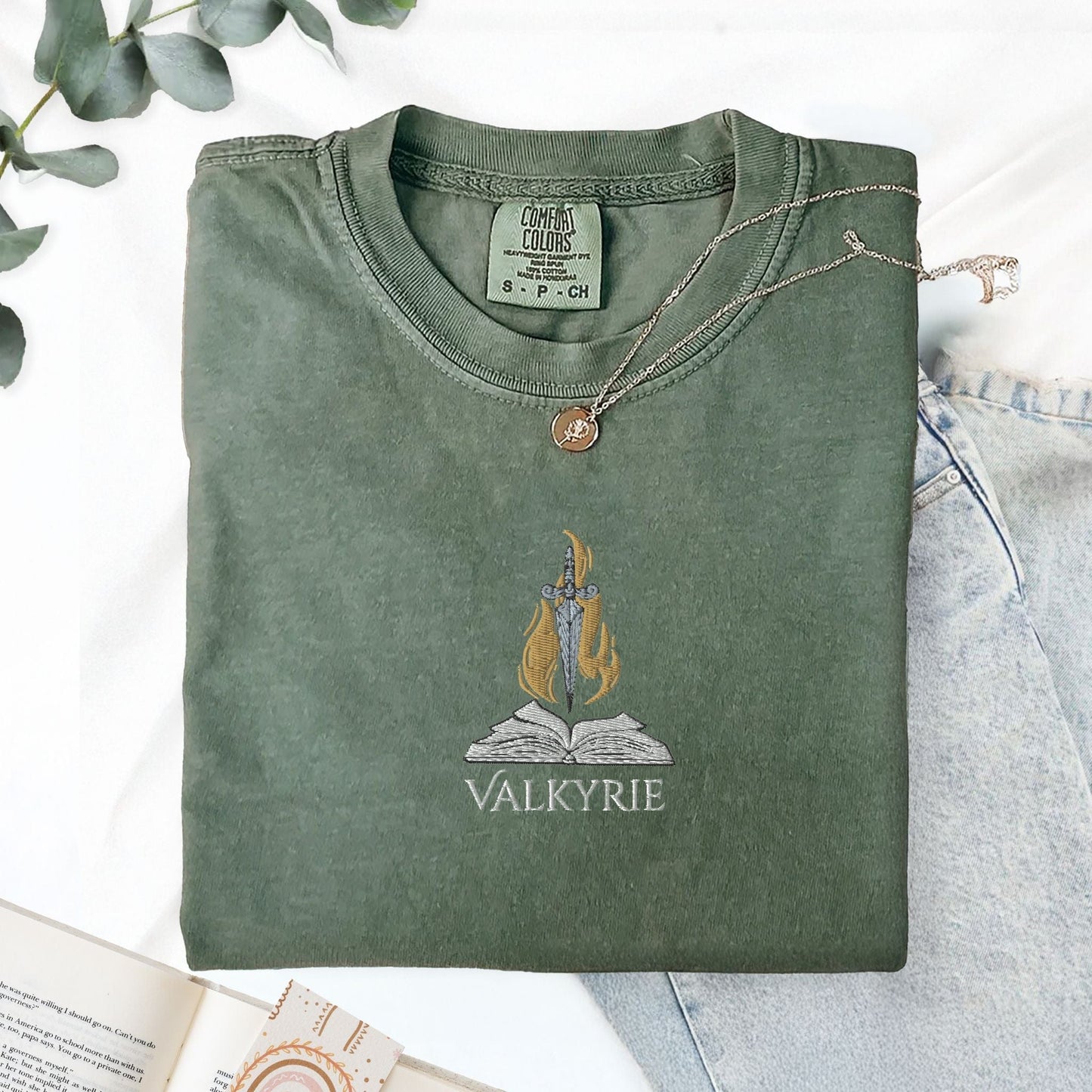 My Store Valkyrie Book Club House of Wind Embroidered TShirt Valkyrie Book Club House of Wind Embroidered TShirt
