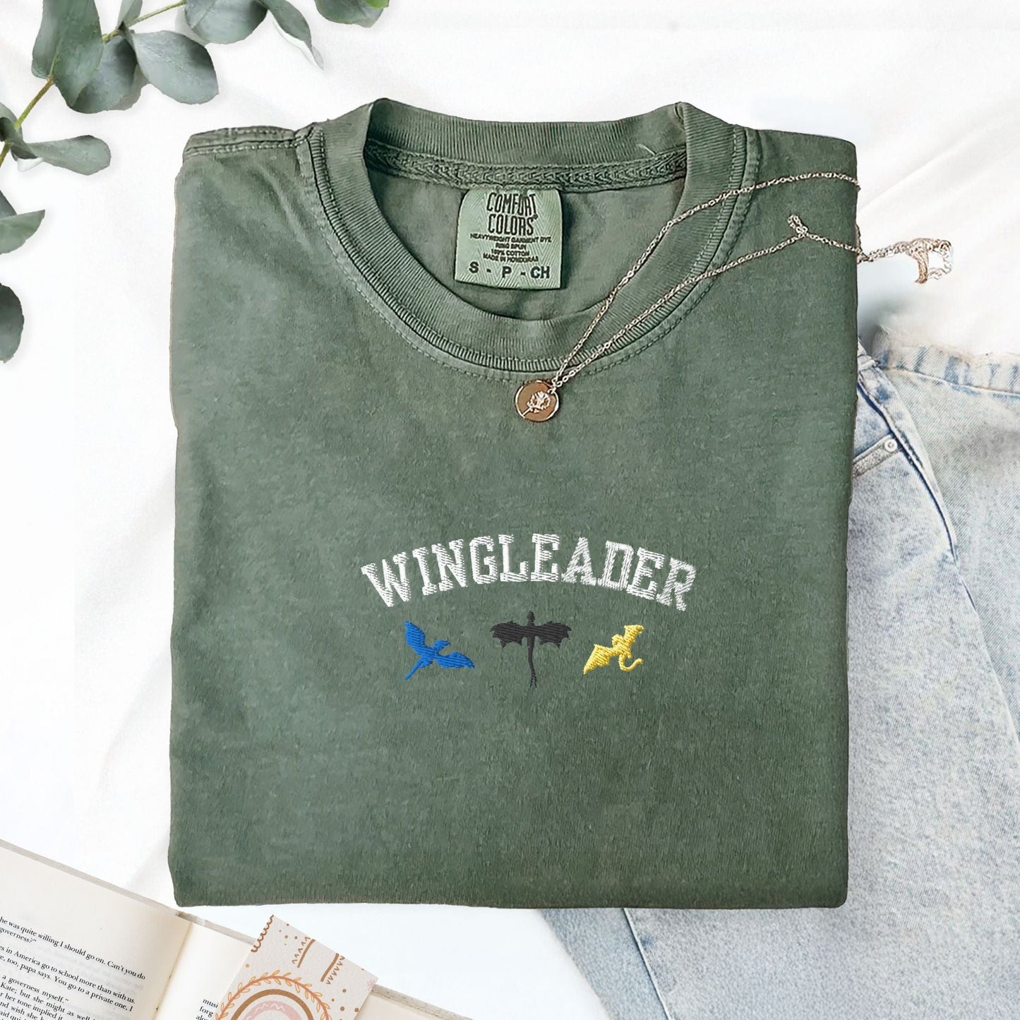 My Store Wingleader Embroidered Dragons Comfort Colors Tshirt Wingleader Embroidered Dragons Comfort Colors Tshirt