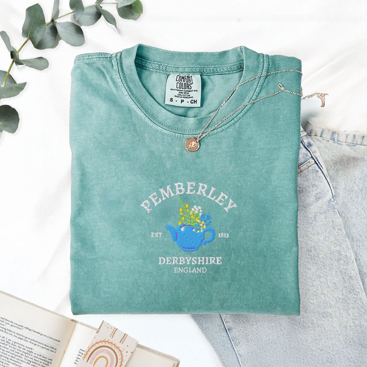 My Store Pemberley Estate Embroidered Mr Darcy T-Shirt Pemberley Estate Embroidered Mr Darcy T-Shirt