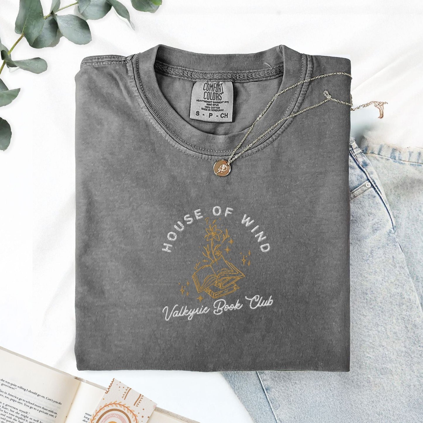 My Store House of Wind Valkyrie Book Club Embroidered T-Shirt House of Wind Valkyrie Book Club Embroidered T-Shirt