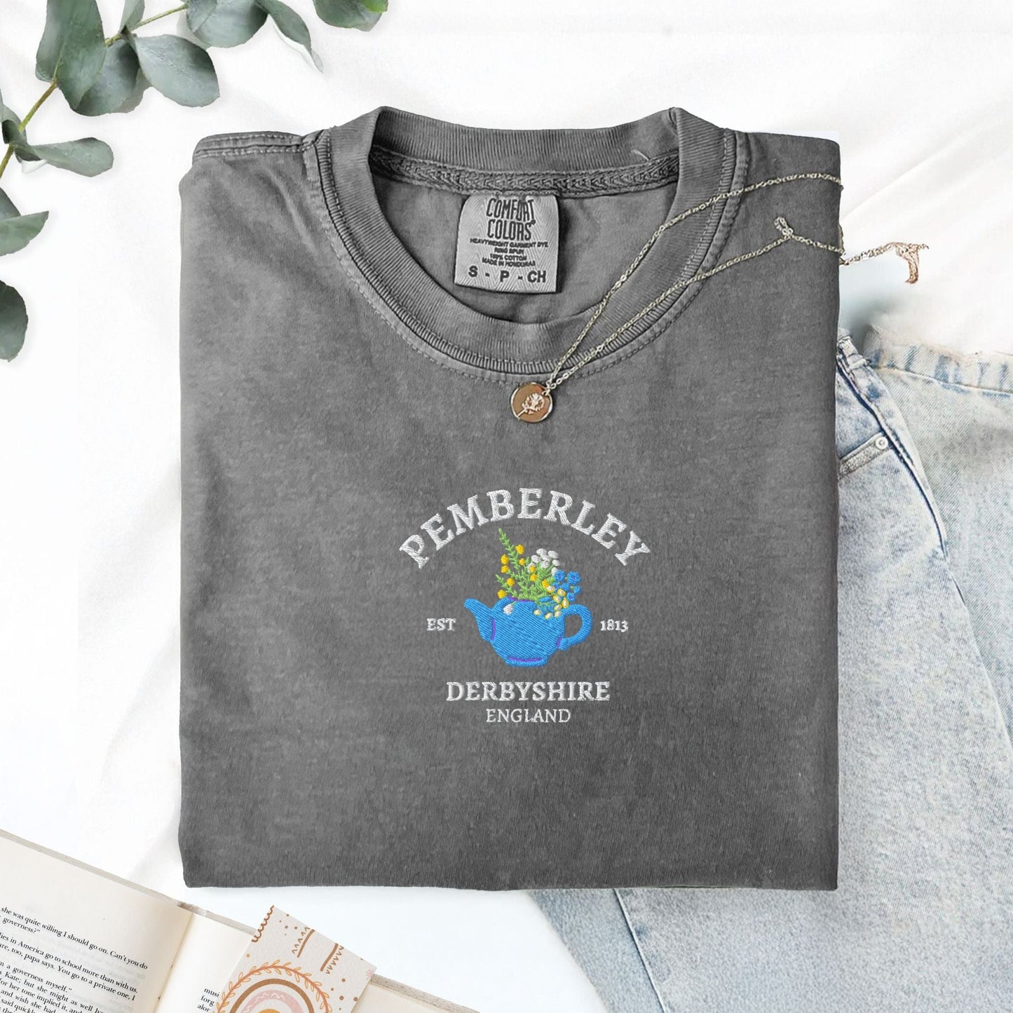 My Store Pemberley Estate Embroidered Mr Darcy T-Shirt Pemberley Estate Embroidered Mr Darcy T-Shirt
