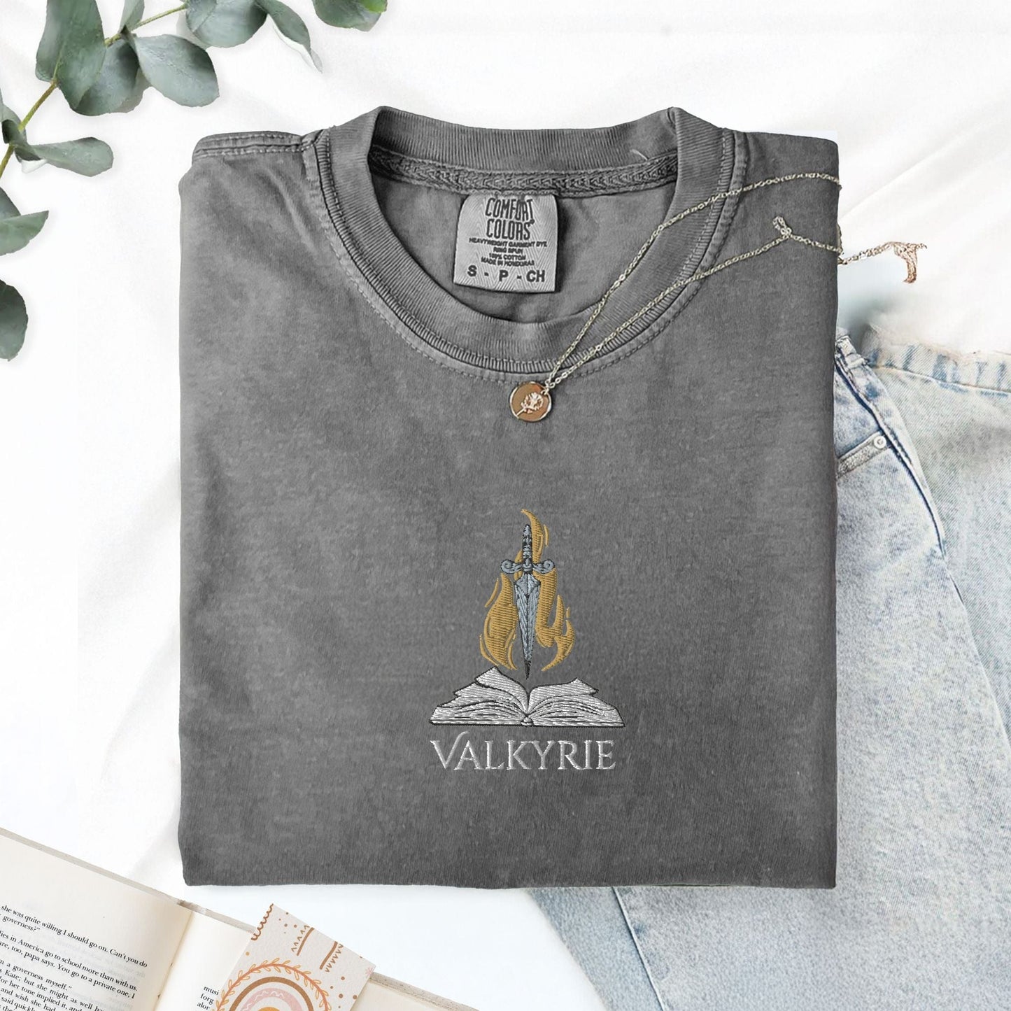 My Store Valkyrie Book Club House of Wind Embroidered TShirt Valkyrie Book Club House of Wind Embroidered TShirt