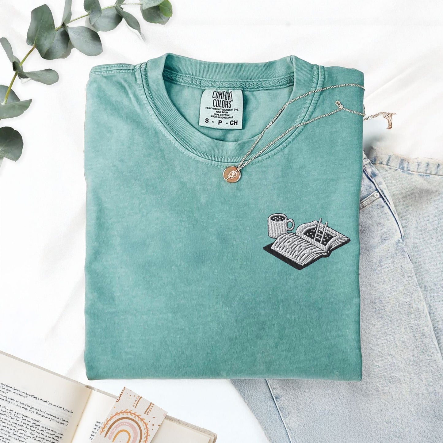 My Store Embroidered Reading is Magic T-Shirt Embroidered Reading is Magic T-Shirt
