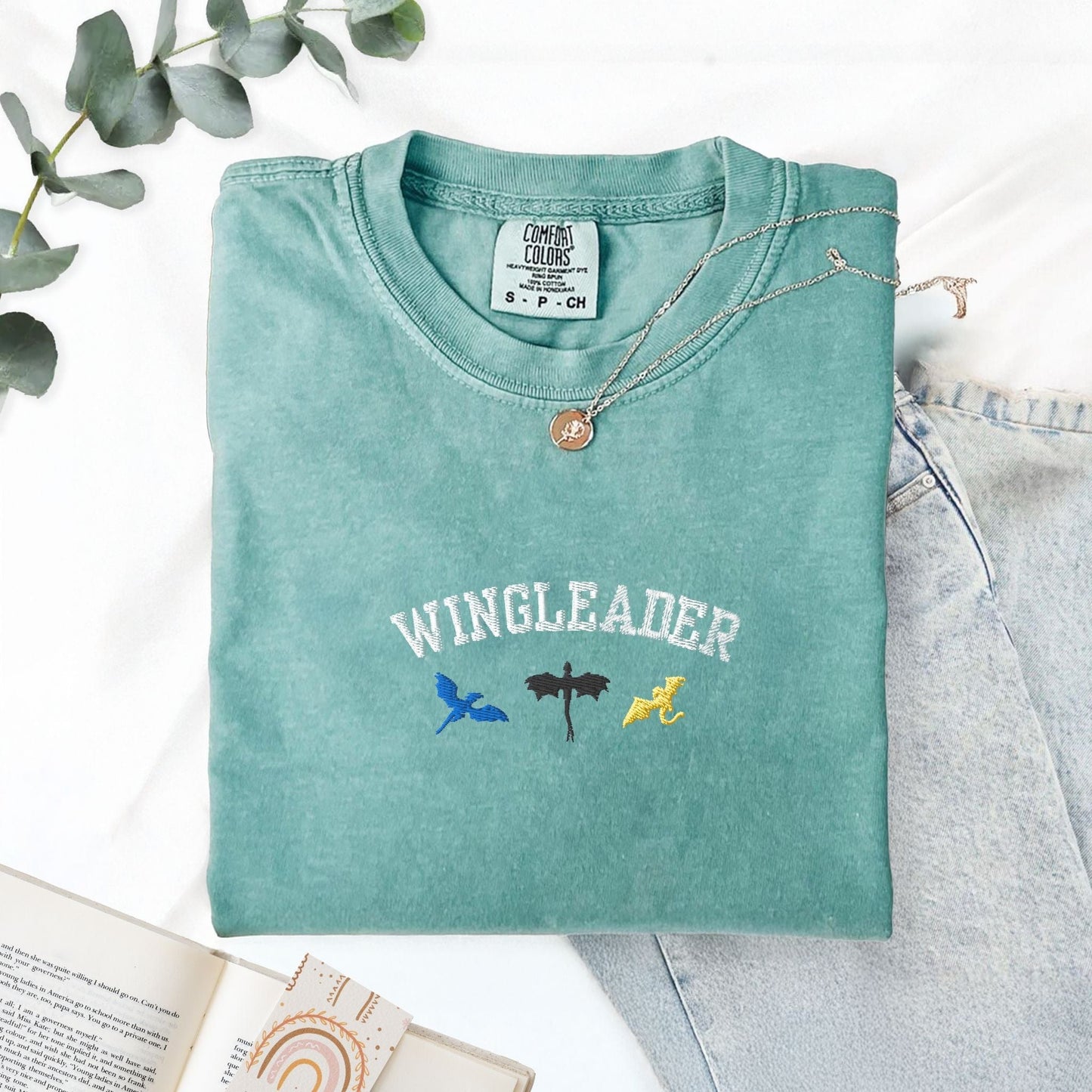 My Store Wingleader Embroidered Dragons Comfort Colors Tshirt Wingleader Embroidered Dragons Comfort Colors Tshirt