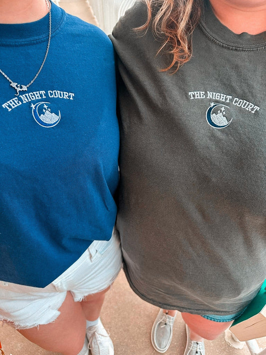 My Store The Night Court Embroidered TShirt The Night Court Embroidered TShirt
