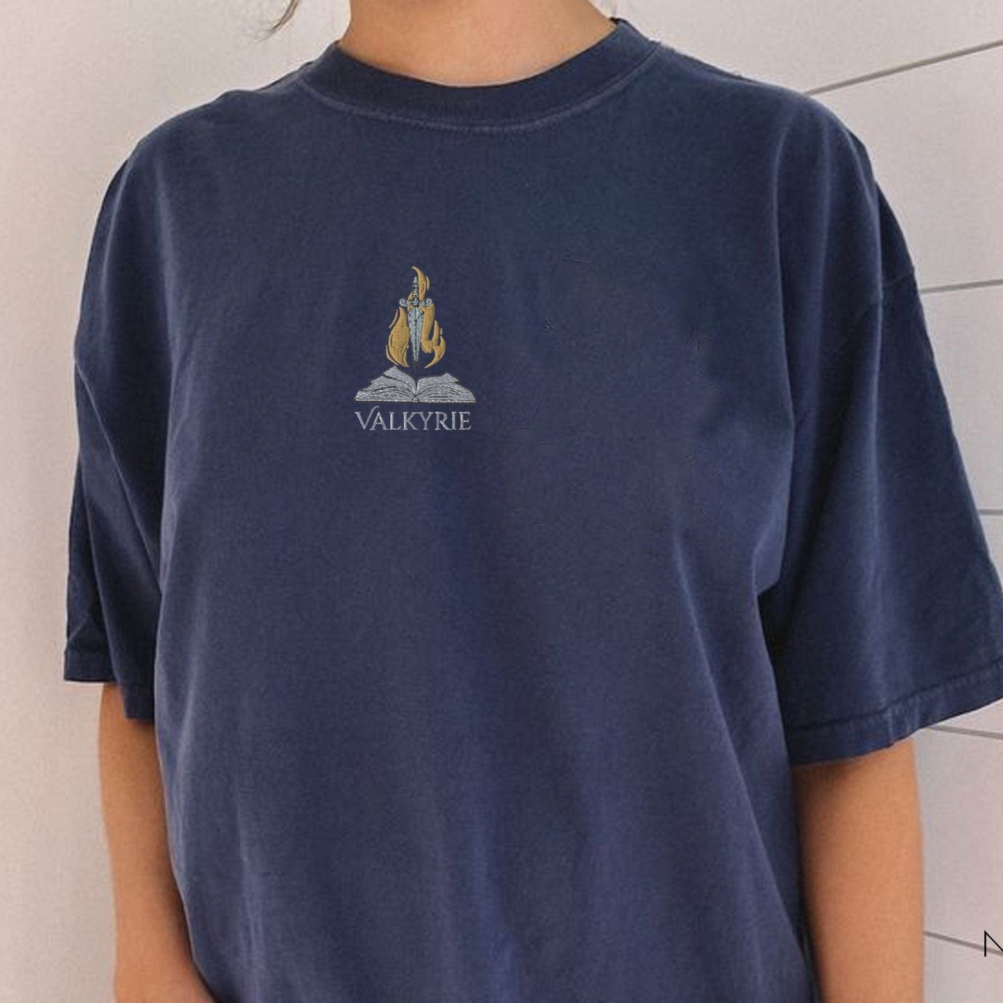 My Store Valkyrie Book Club House of Wind Embroidered TShirt Valkyrie Book Club House of Wind Embroidered TShirt