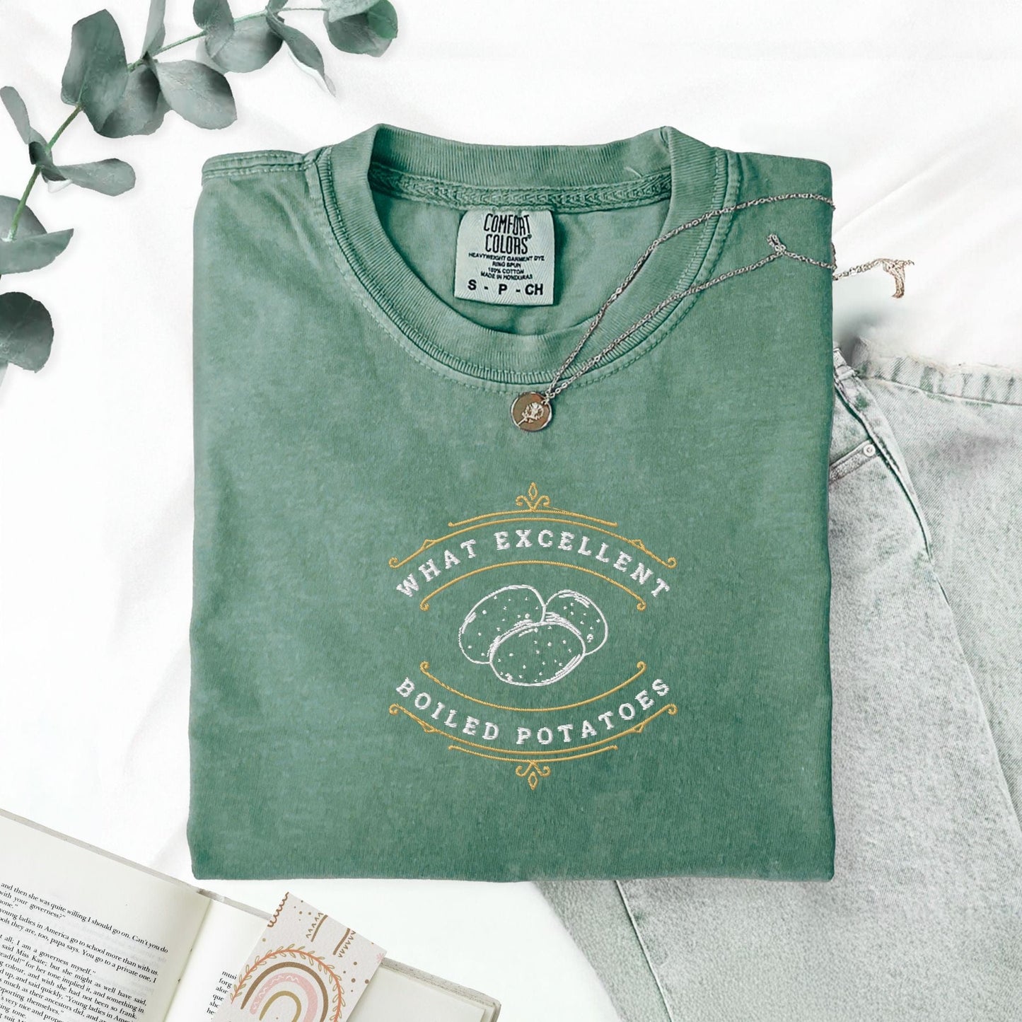 My Store What Excellent Boiled Potatoes Embroidered T-Shirt What Excellent Boiled Potatoes Embroidered T-Shirt