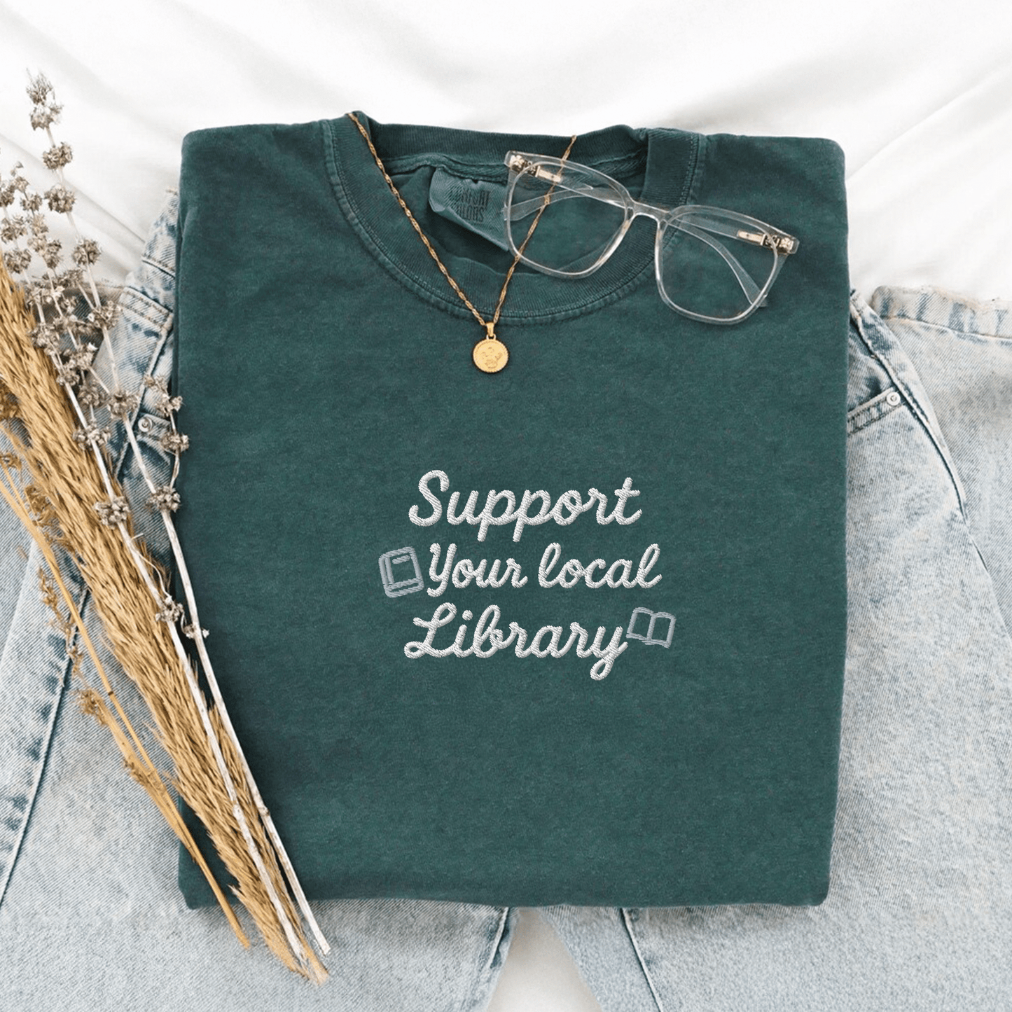 Pine Spice Books Support Your Local Library T-Shirt Support Your Local Library T-Shirt