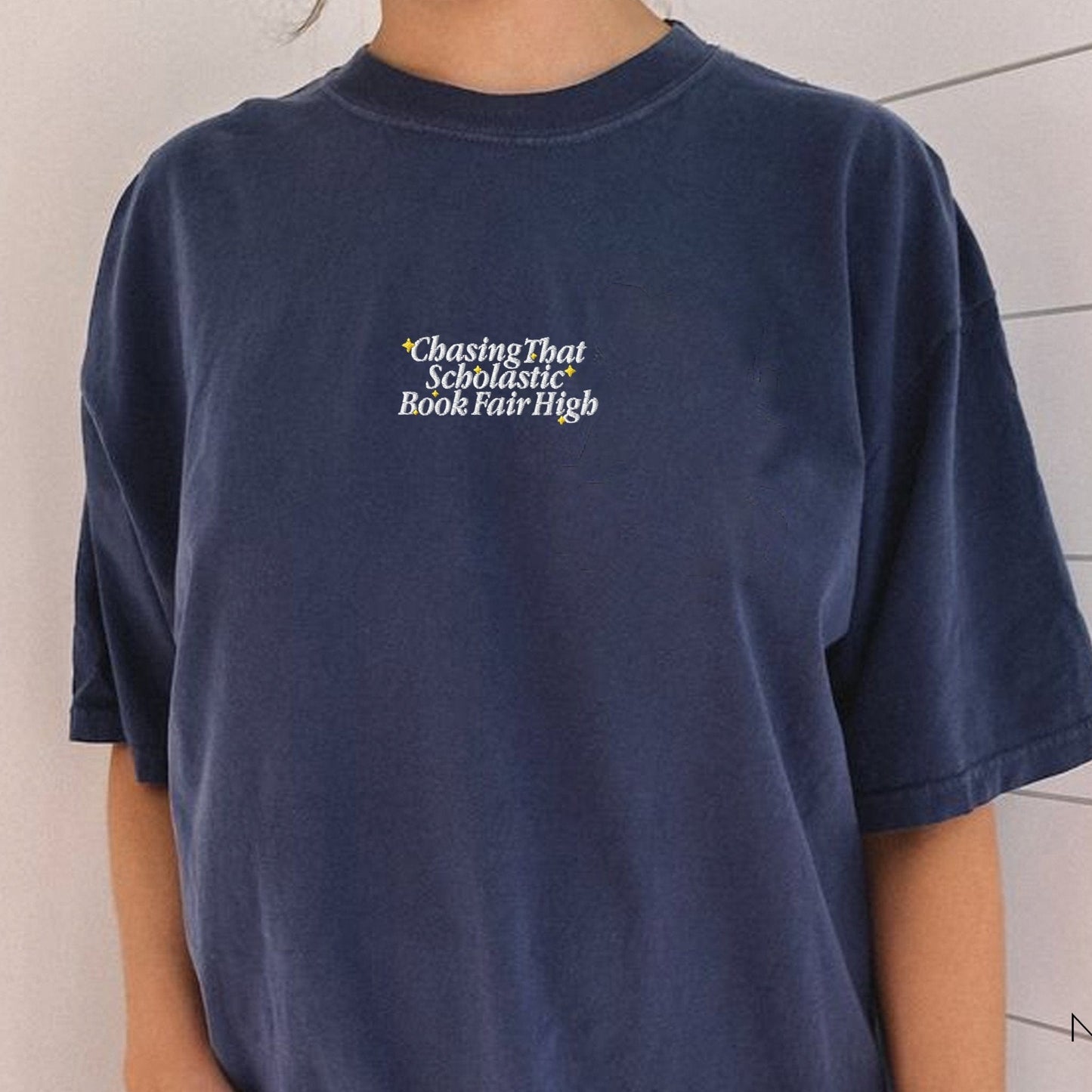 Pine Spice Books Scholastic Book Fair Embroidered T-Shirt Scholastic Book Fair Embroidered T-Shirt