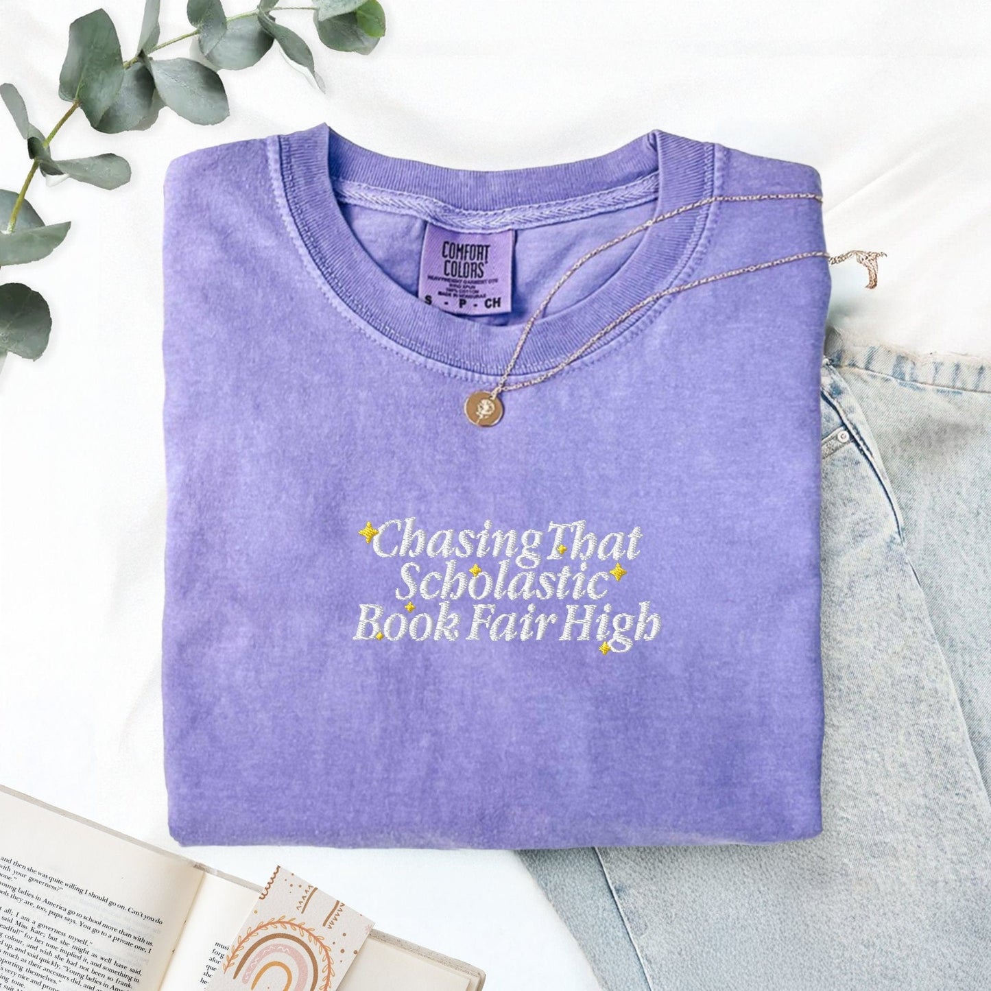 Pine Spice Books Scholastic Book Fair Embroidered T-Shirt Scholastic Book Fair Embroidered T-Shirt