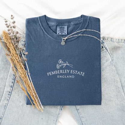 Pemberley Estate Embroidered Pride and Prejudice Shirt