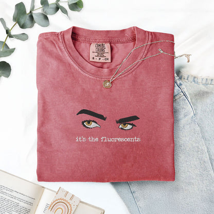 It’s the Fluorescents Twilight Embroidered T-Shirt – Edward Cullen Lore Shirt – Funny Bookish Vampire Tee – Comfort Colors Twilight Merch