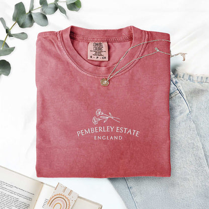 Pemberley Estate Embroidered Pride and Prejudice Shirt