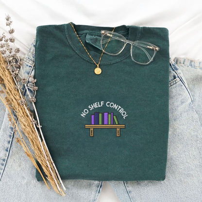 No Shelf Control Embroidered T-Shirt