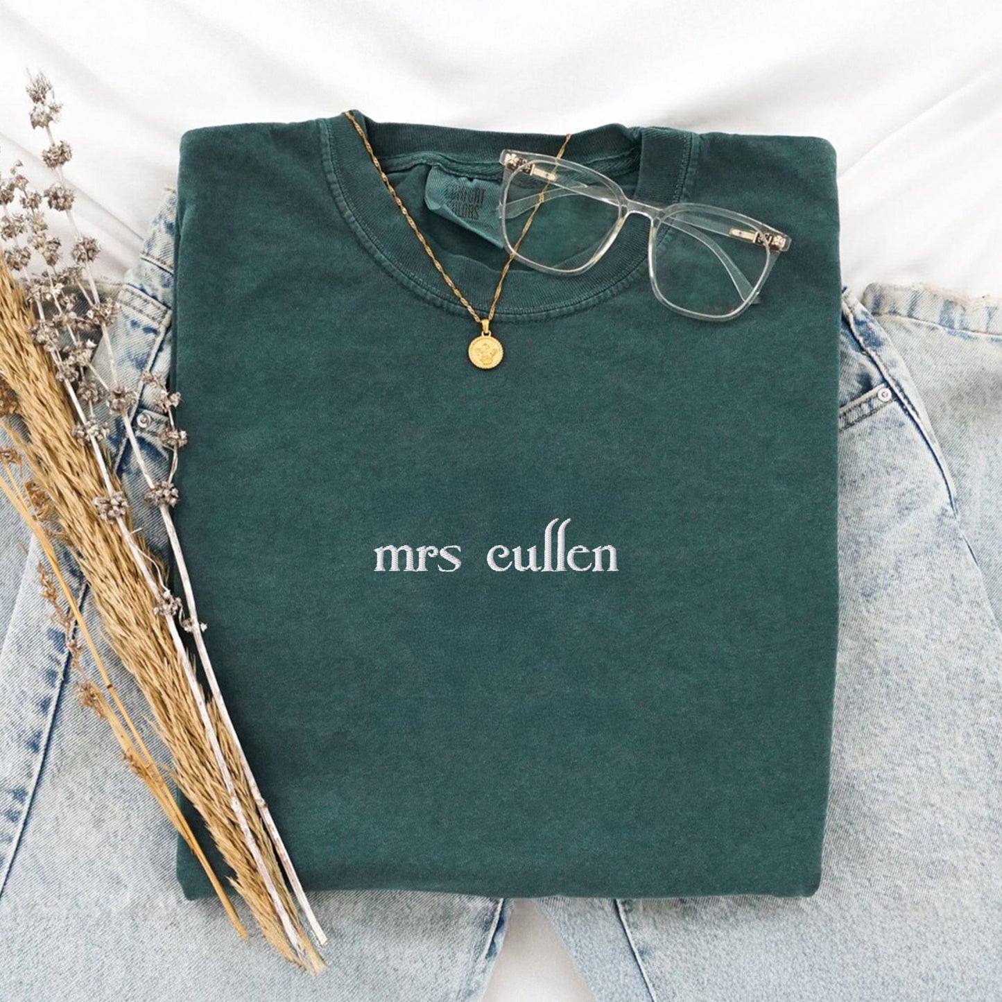 Mrs Cullen Embroidered Comfort Colors TShirt