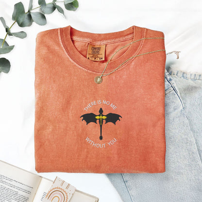 There Is No Me Without You Embroidered Dragons Tee